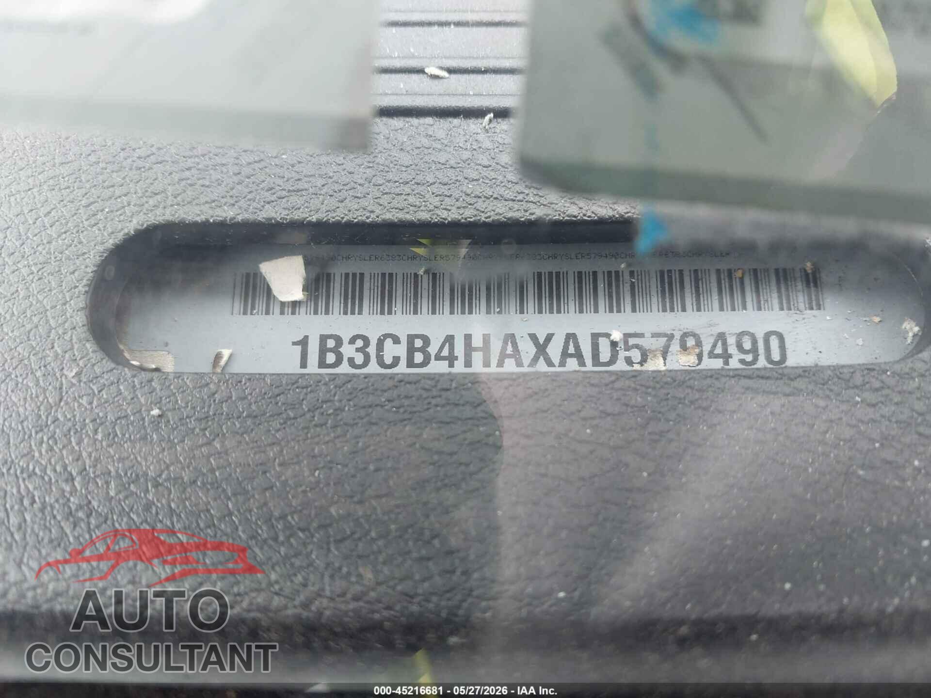 DODGE CALIBER 2010 - 1B3CB4HAXAD579490