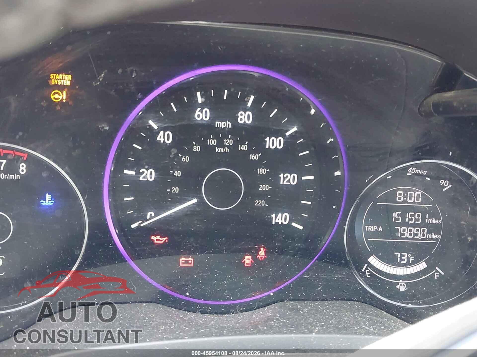 HONDA HR-V 2017 - 3CZRU6H76HM721927