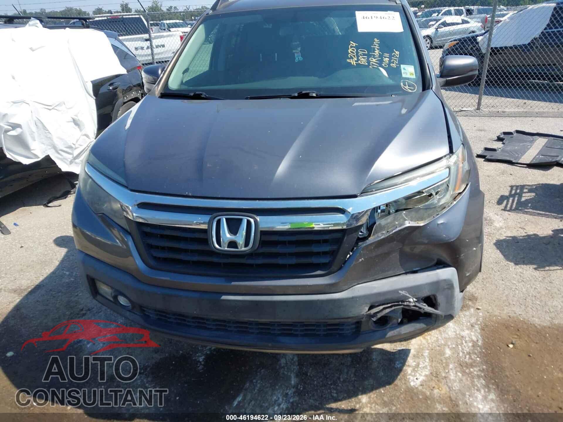 HONDA RIDGELINE 2017 - 5FPYK3F62HB010611
