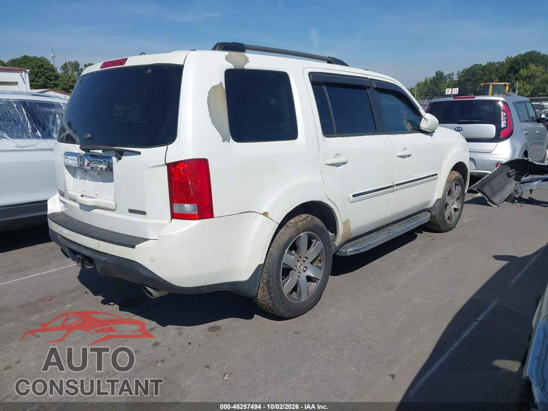 HONDA PILOT 2012 - 5FNYF3H98CB008410