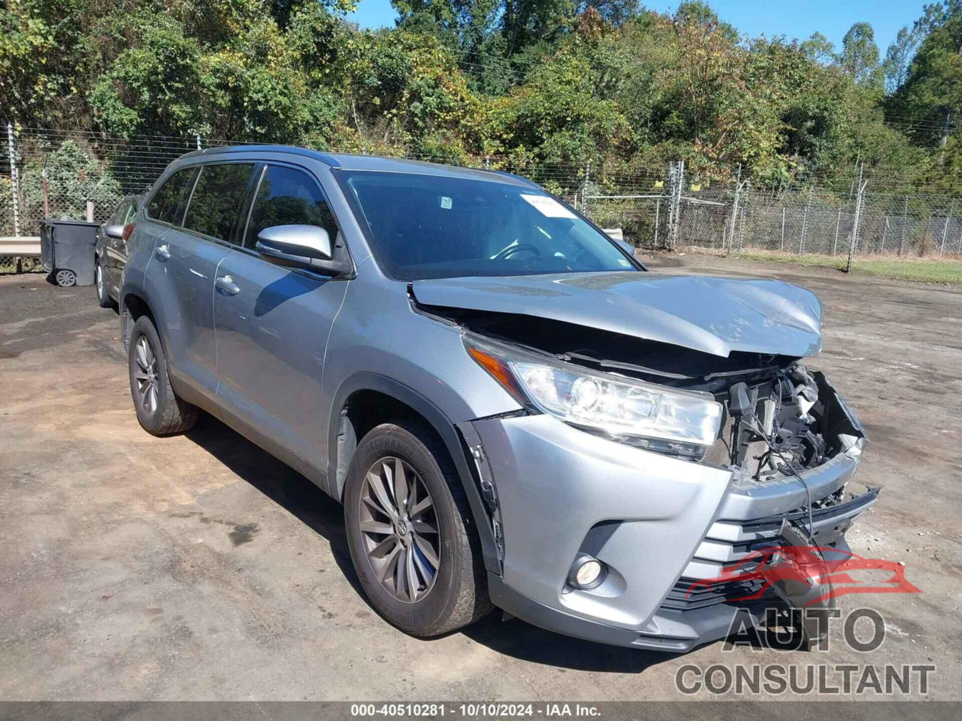 TOYOTA HIGHLANDER 2019 - 5TDKZRFH9KS305741