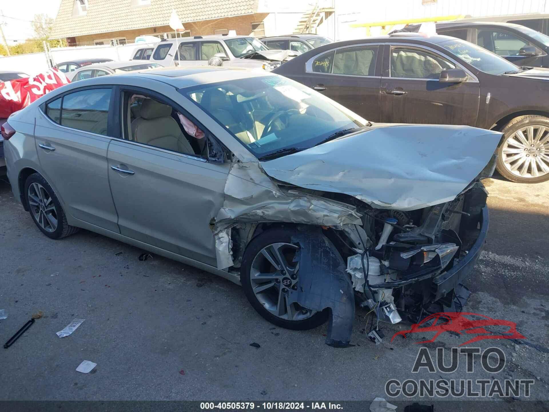 HYUNDAI ELANTRA 2017 - KMHD84LF9HU358490