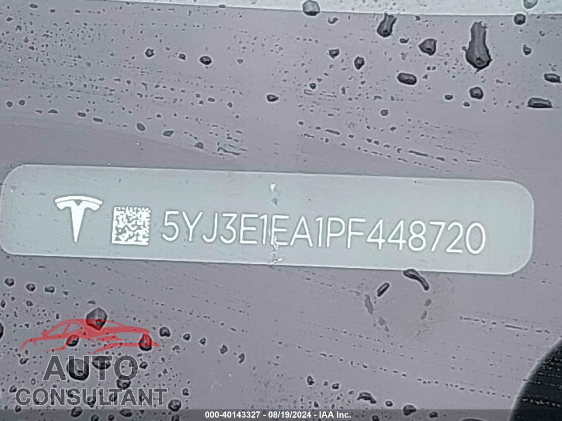 TESLA MODEL 3 2023 - 5YJ3E1EA1PF448720
