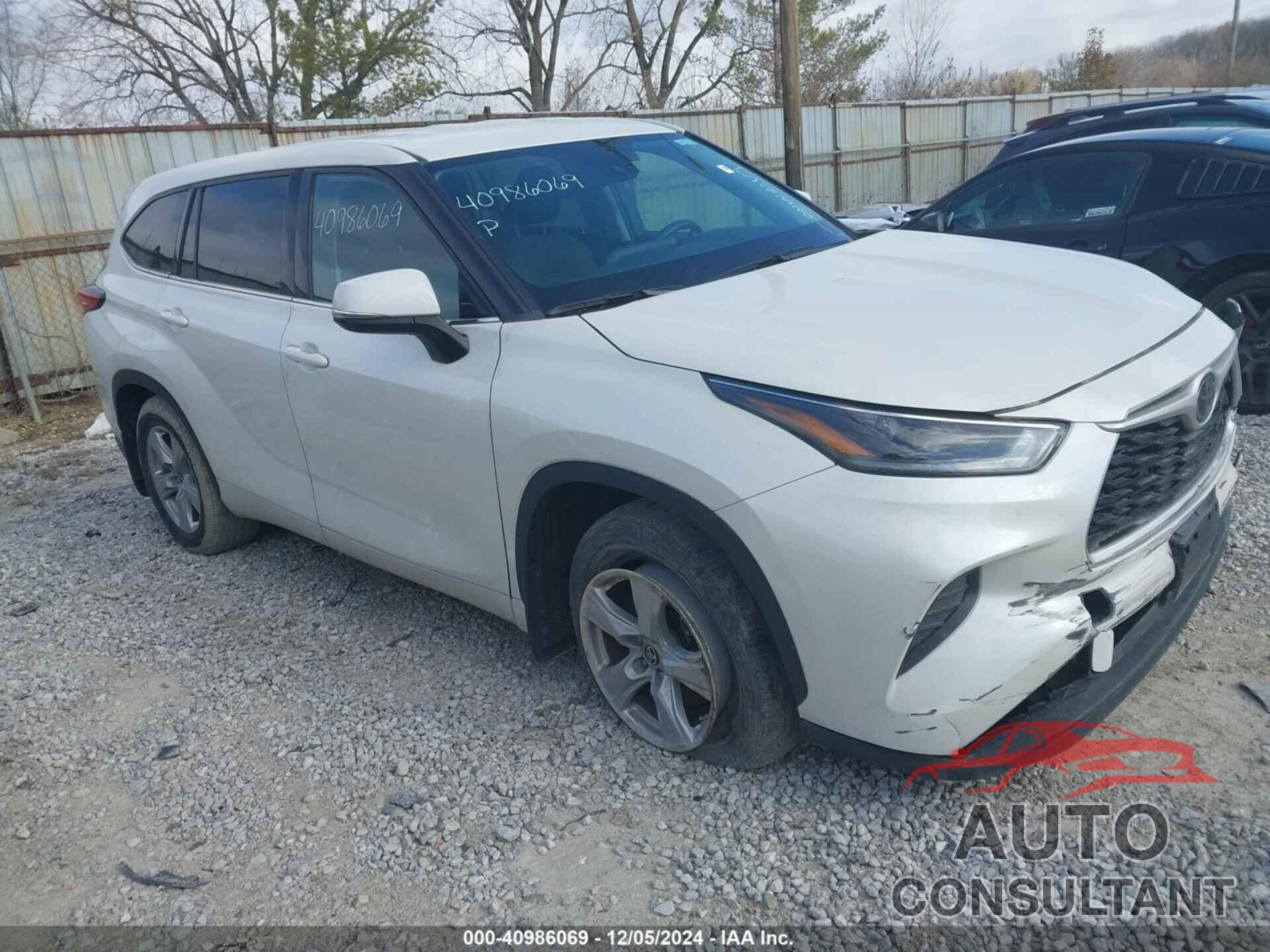 TOYOTA HIGHLANDER 2021 - 5TDCZRBH2MS523291