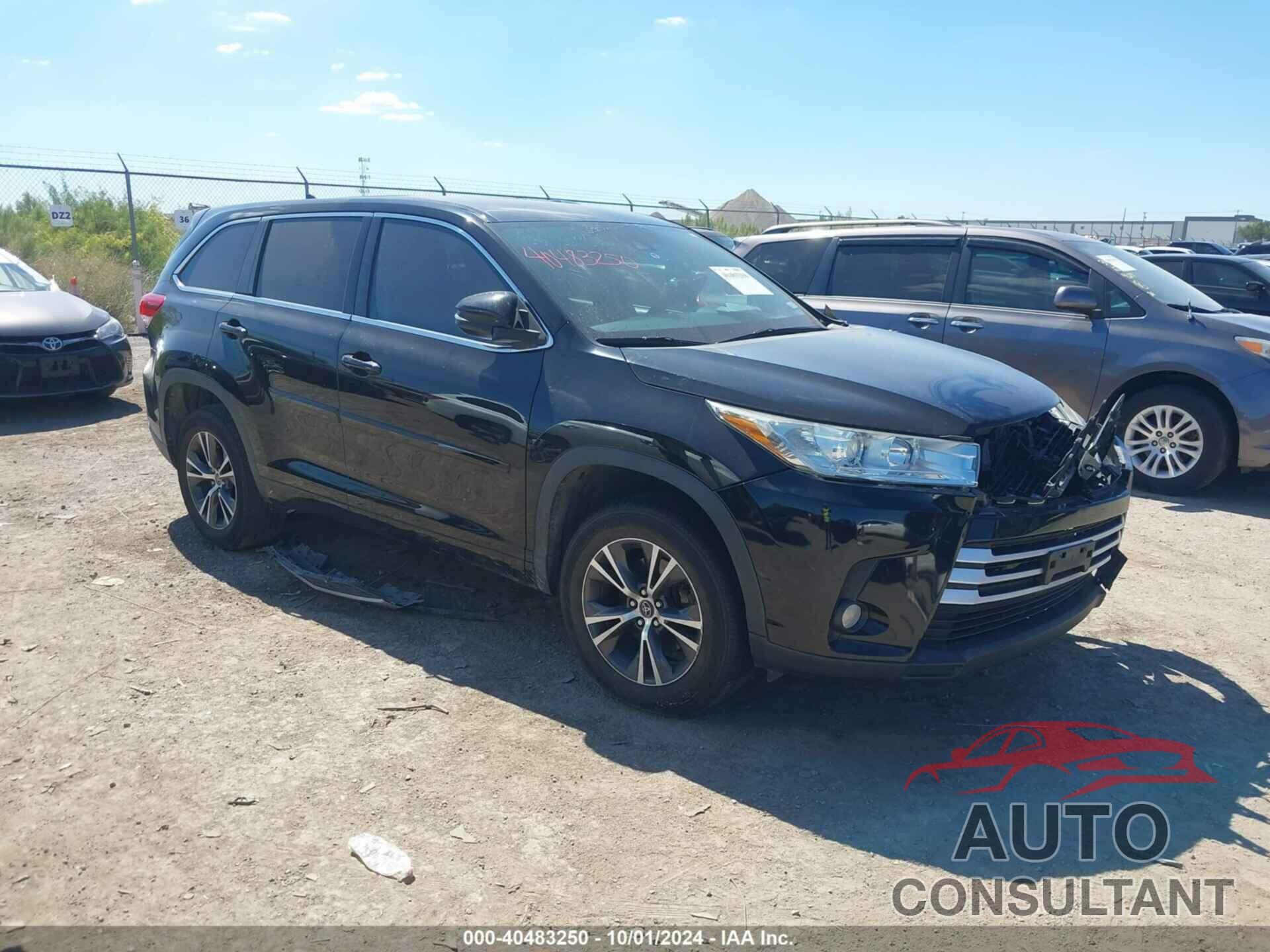 TOYOTA HIGHLANDER 2017 - 5TDZZRFH1HS187921