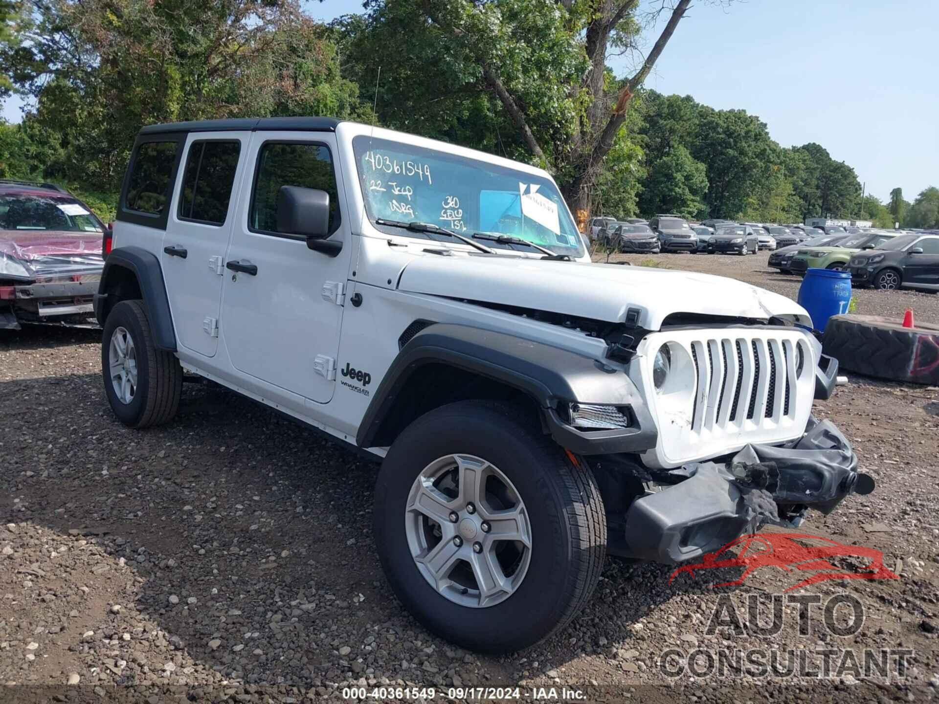 JEEP WRANGLER UNLIMITED 2022 - 1C4HJXDGXNW122692