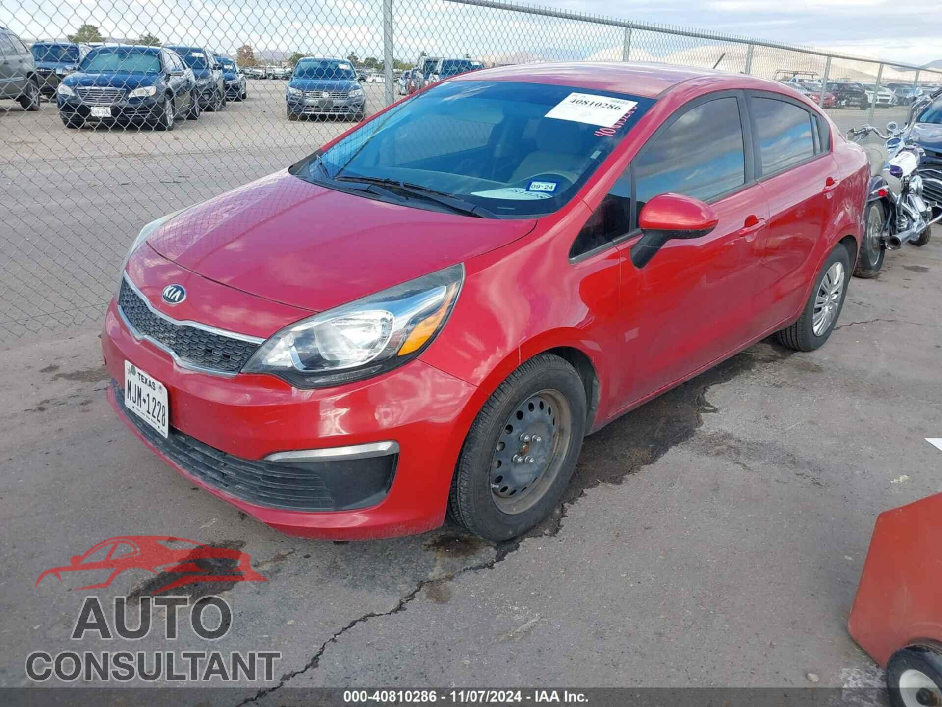 KIA RIO 2017 - KNADN4A32H6039682