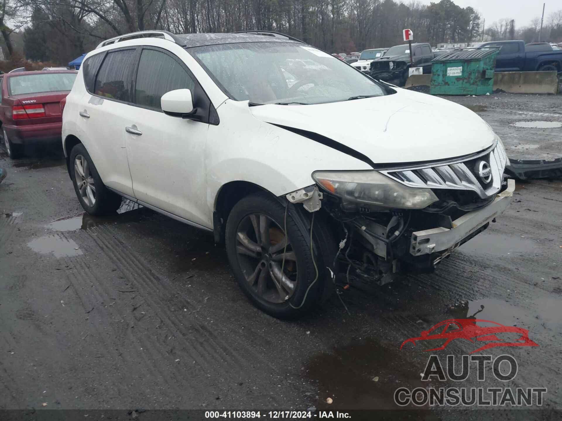 NISSAN MURANO 2009 - JN8AZ18W59W110789