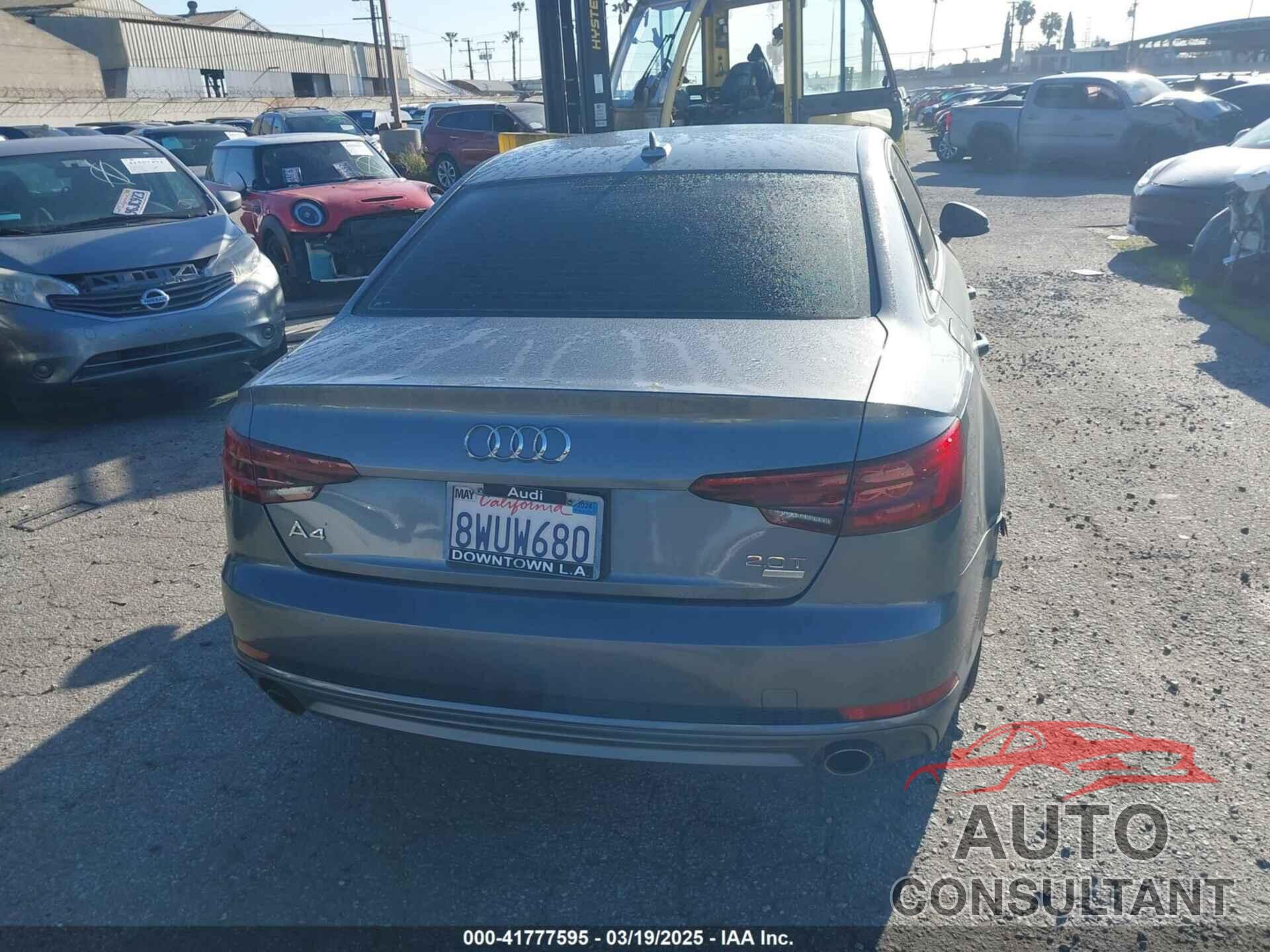 AUDI A4 2018 - WAUKMAF41JA122159