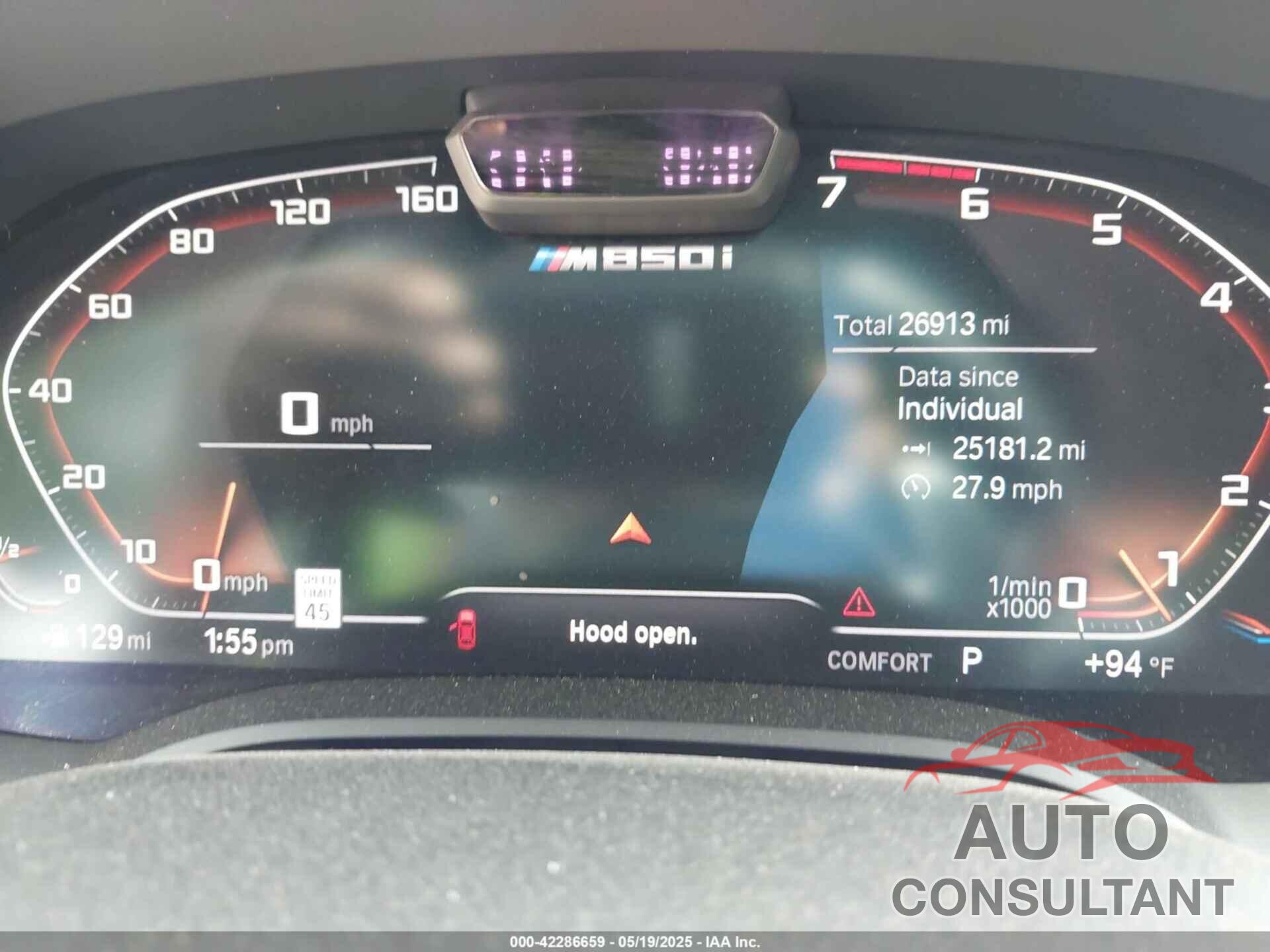BMW M850I 2019 - WBABC4C59KBU96788
