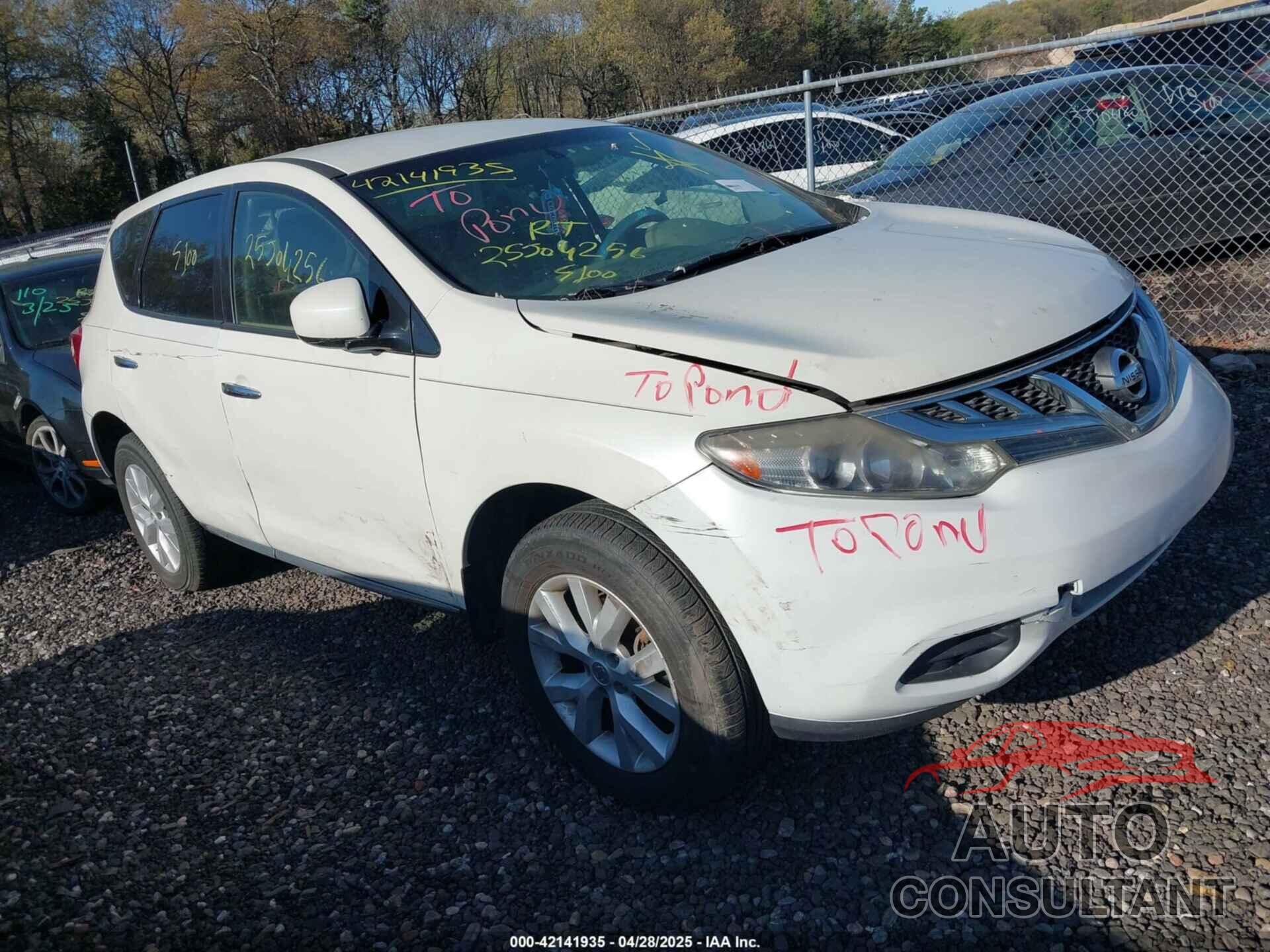 NISSAN MURANO 2012 - JN8AZ1MW0CW232957