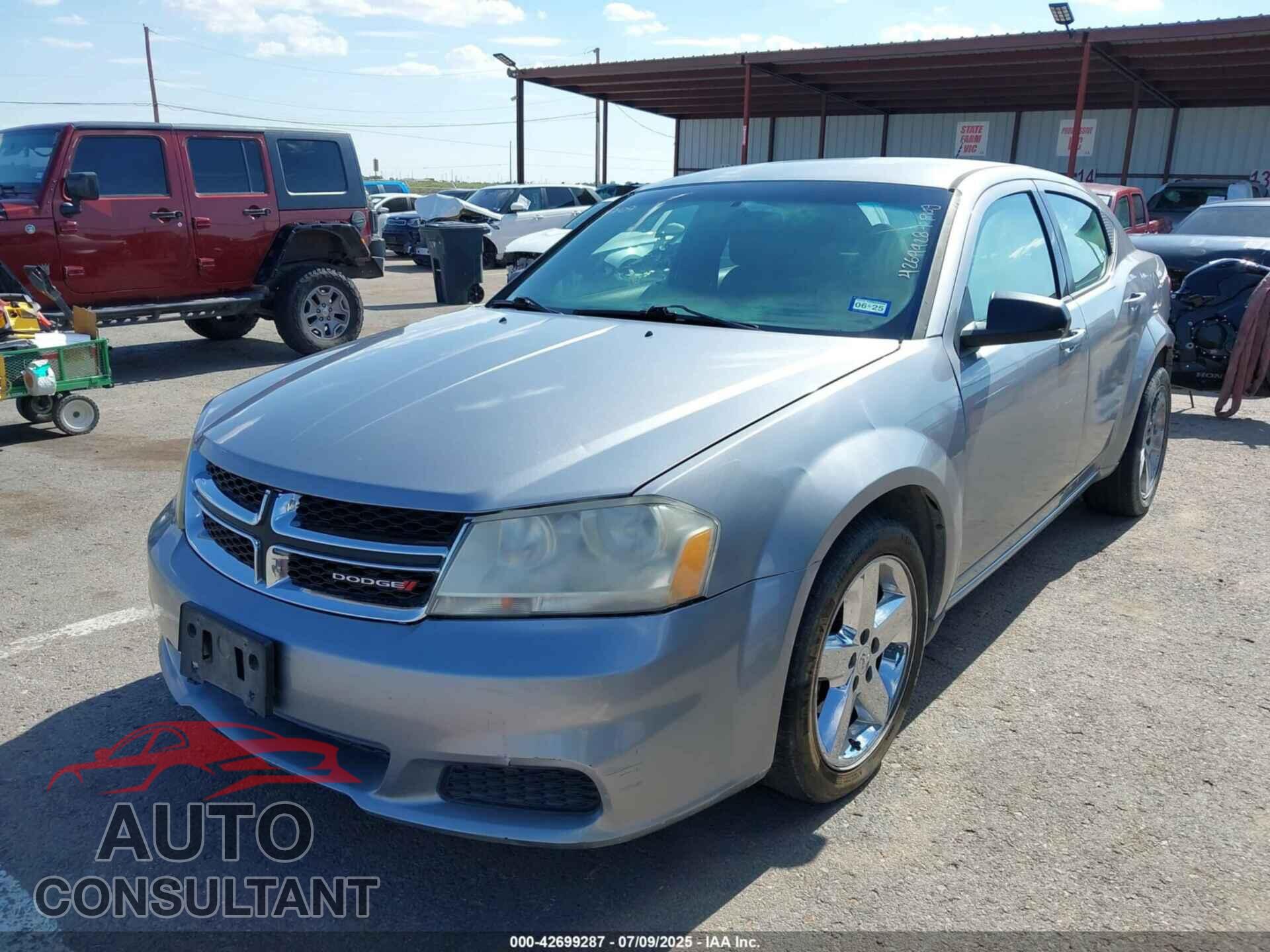 DODGE AVENGER 2013 - 1C3CDZAB4DN657743