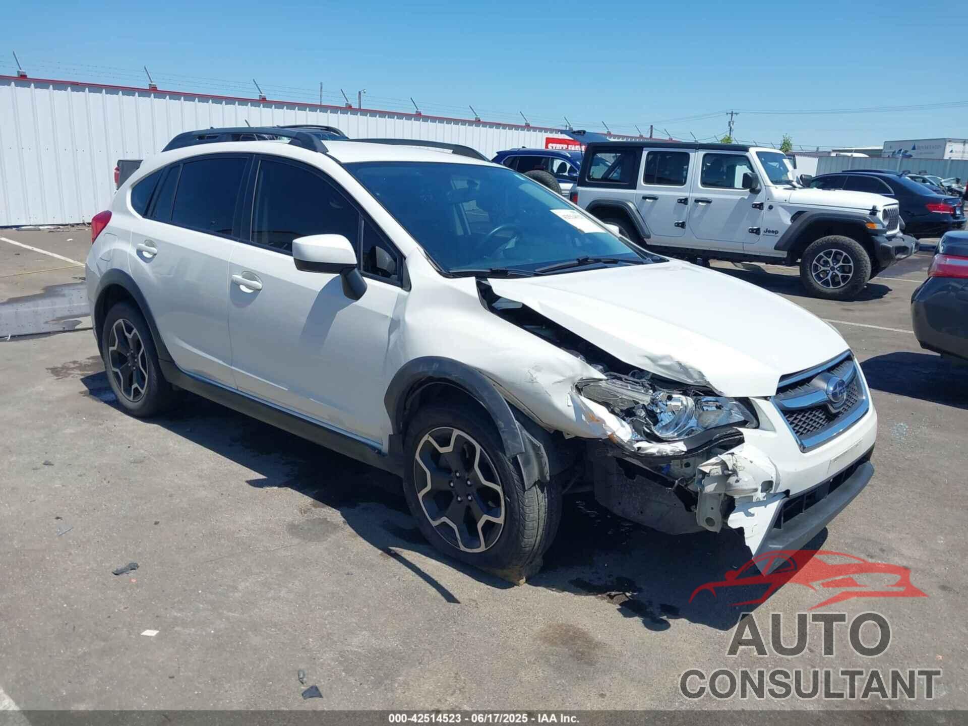 SUBARU XV CROSSTREK 2015 - JF2GPACC5F8276109