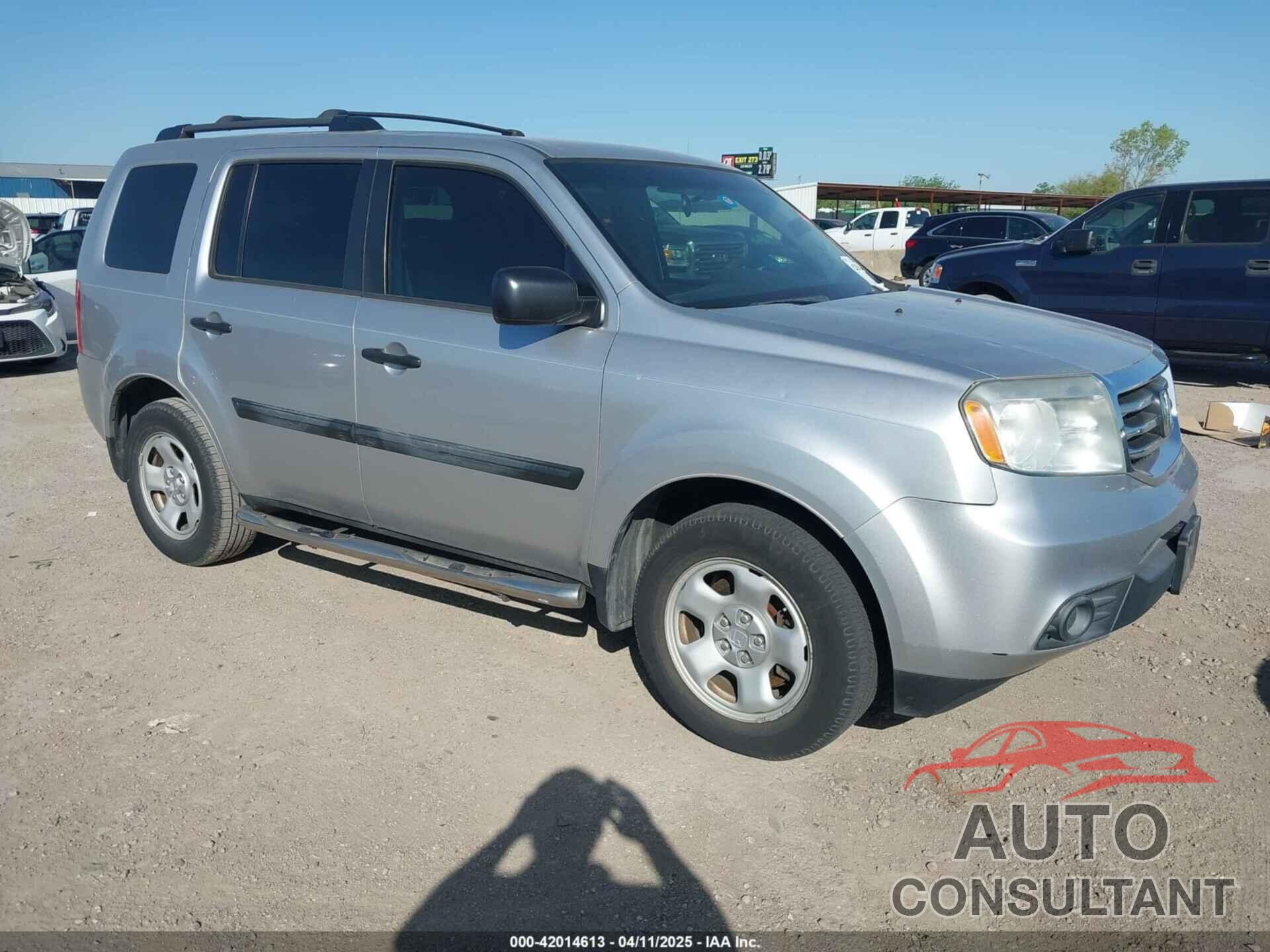 HONDA PILOT 2013 - 5FNYF3H25DB014878