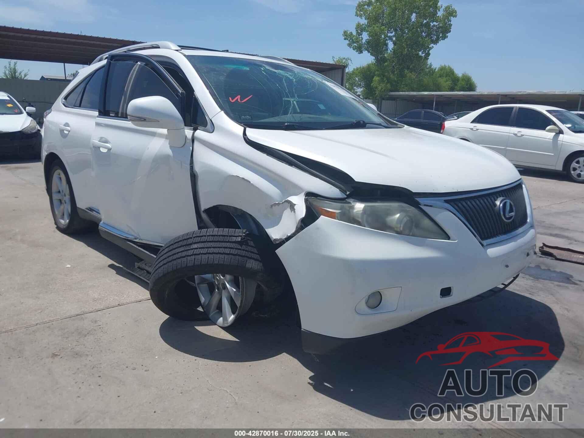LEXUS RX 350 2010 - 2T2ZK1BA3AC003040