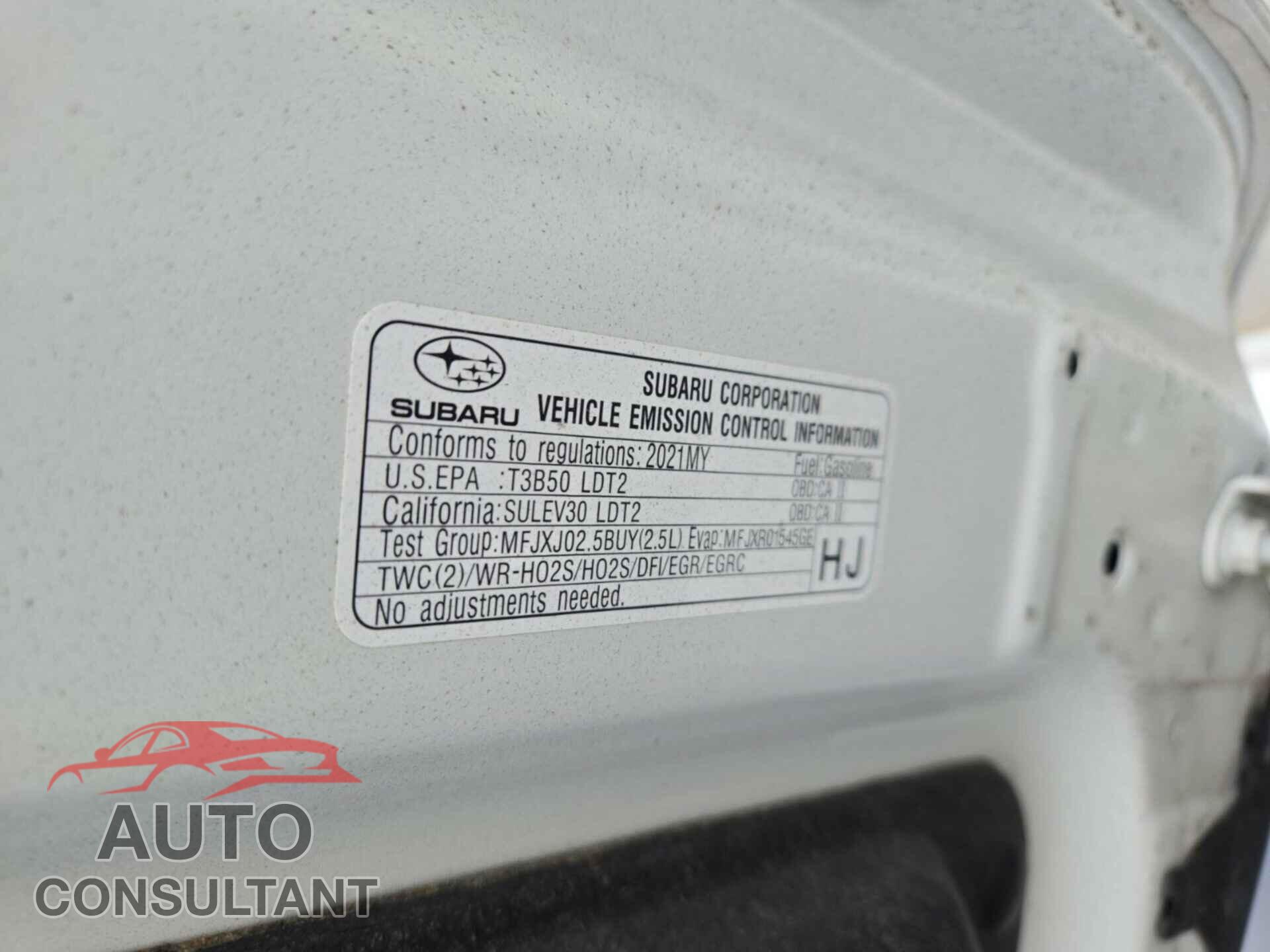 SUBARU FORESTER 2021 - JF2SKAJC8MH589339