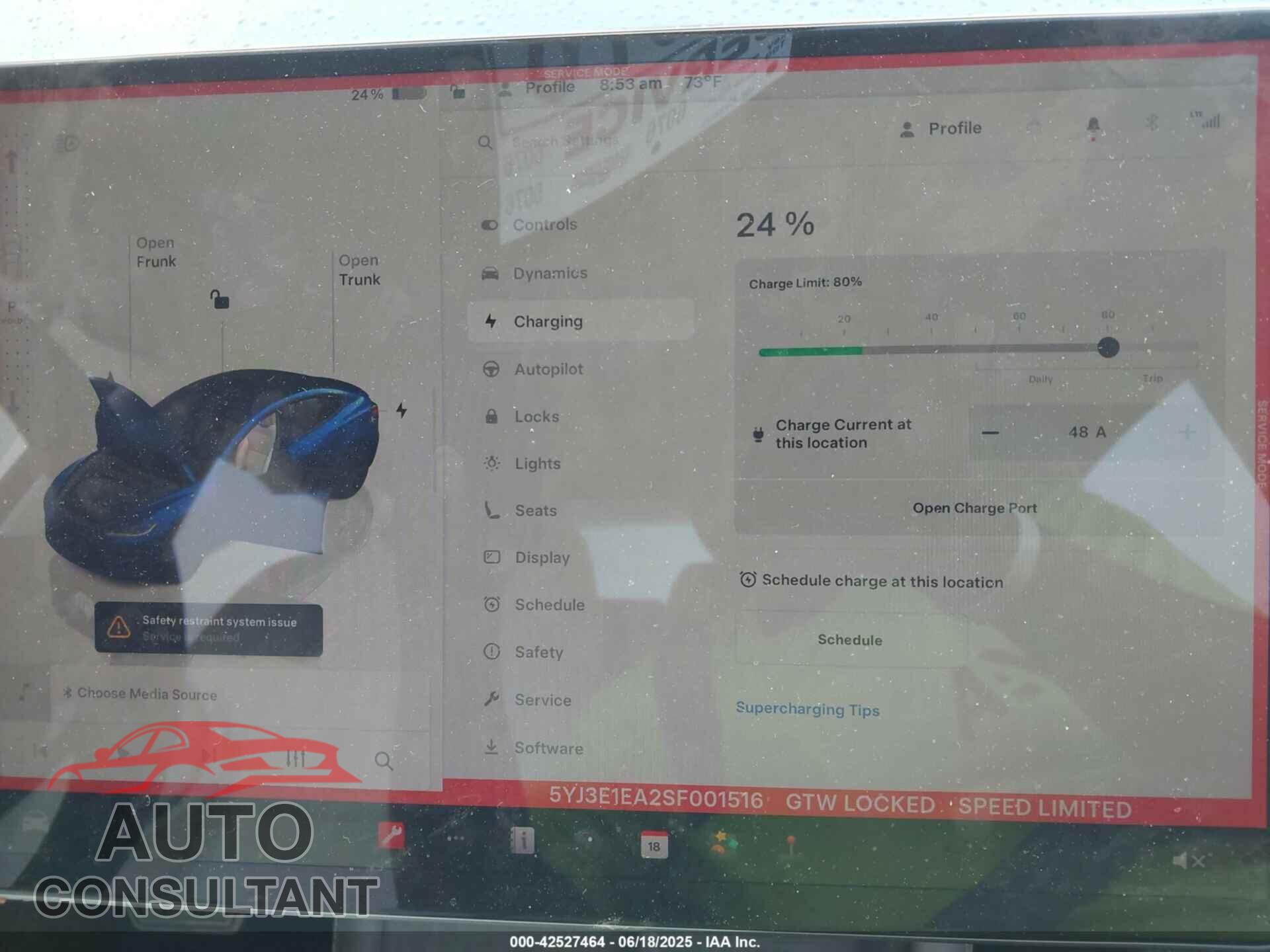 TESLA MODEL 3 2025 - 5YJ3E1EA2SF001516