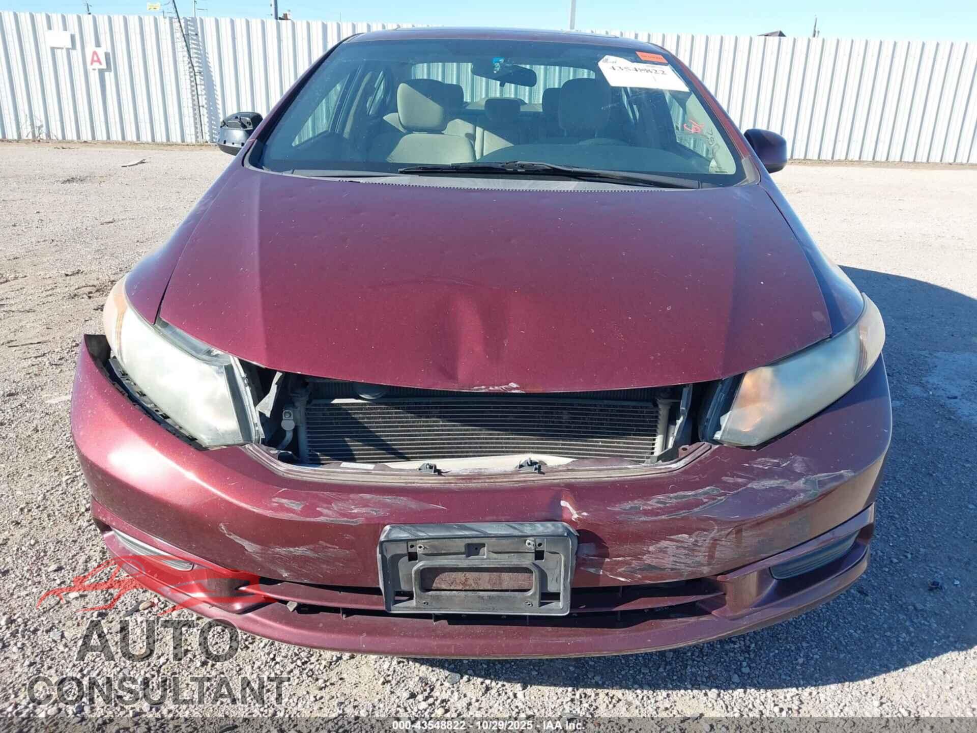 HONDA CIVIC 2012 - 2HGFB2F84CH542717