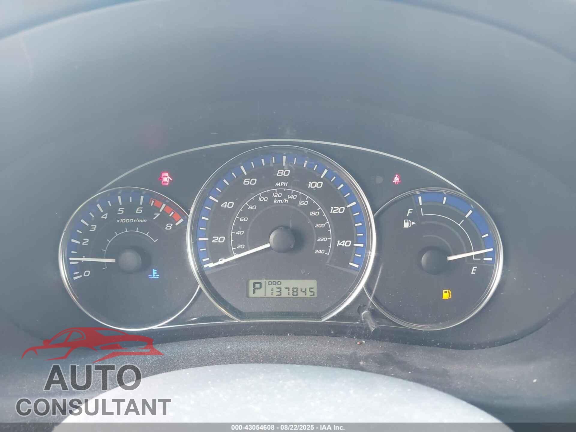 SUBARU FORESTER 2012 - JF2SHADC4CH451208