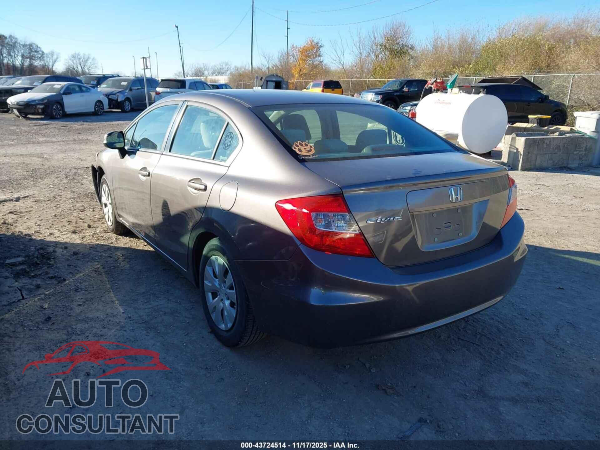 HONDA CIVIC 2012 - 19XFB2F52CE080321