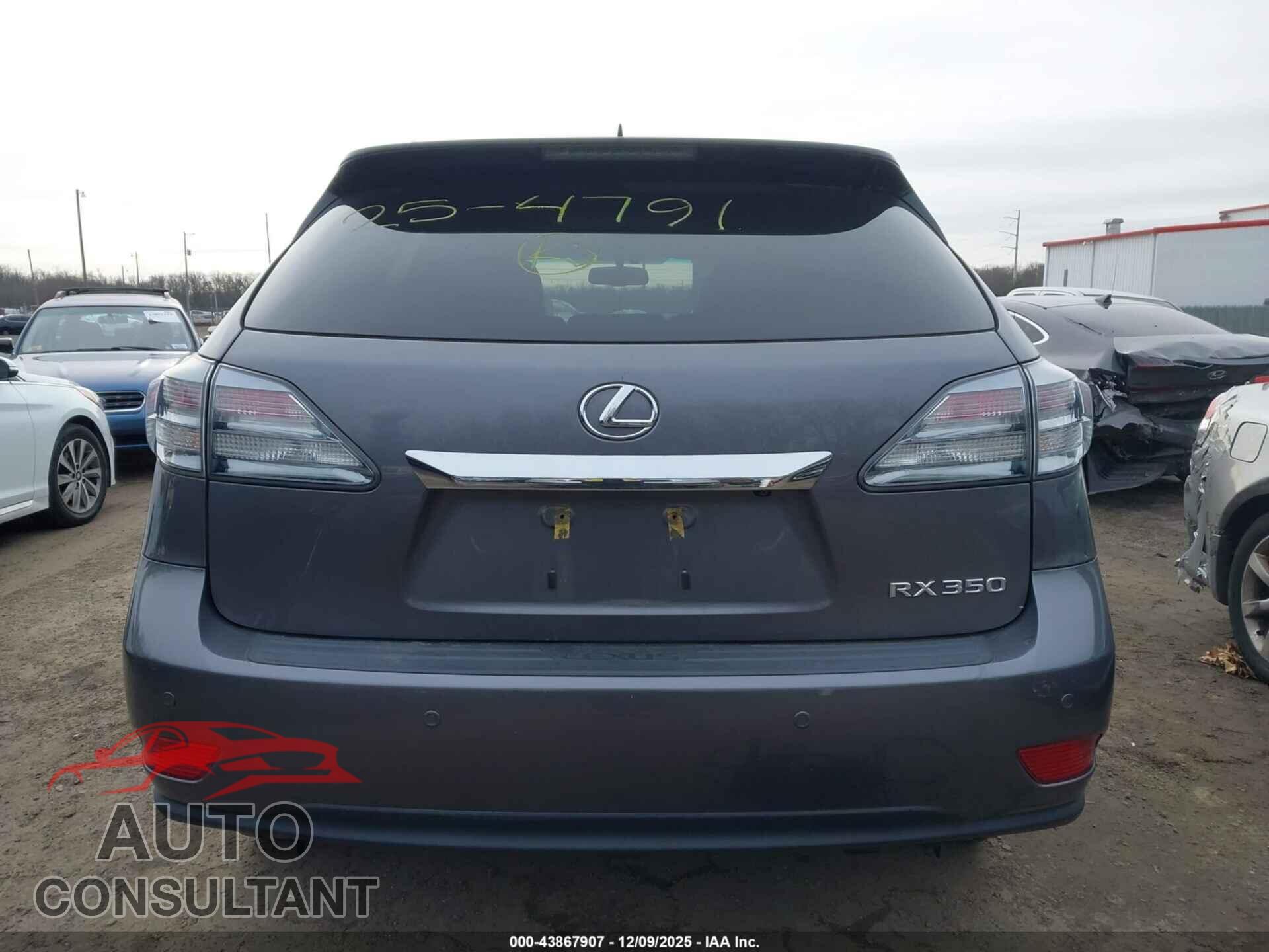 LEXUS RX 350 2012 - 2T2BK1BA2CC150728