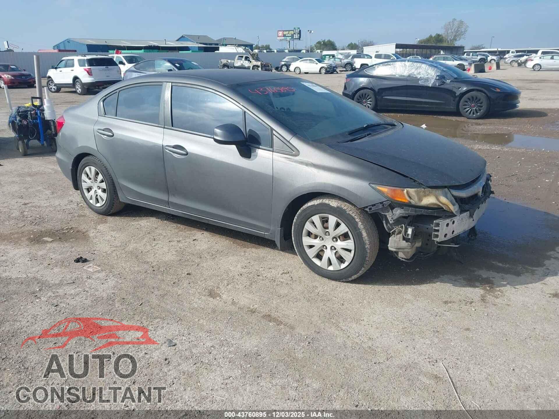 HONDA CIVIC 2012 - 2HGFB2F54CH583449