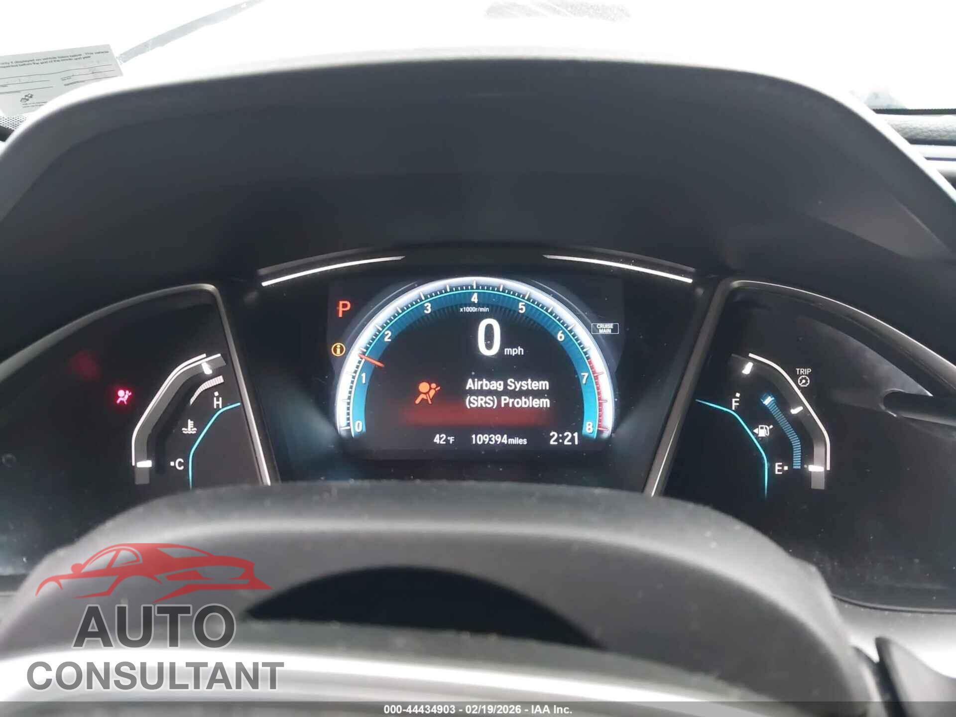 HONDA CIVIC 2016 - 19XFC2F7XGE043229