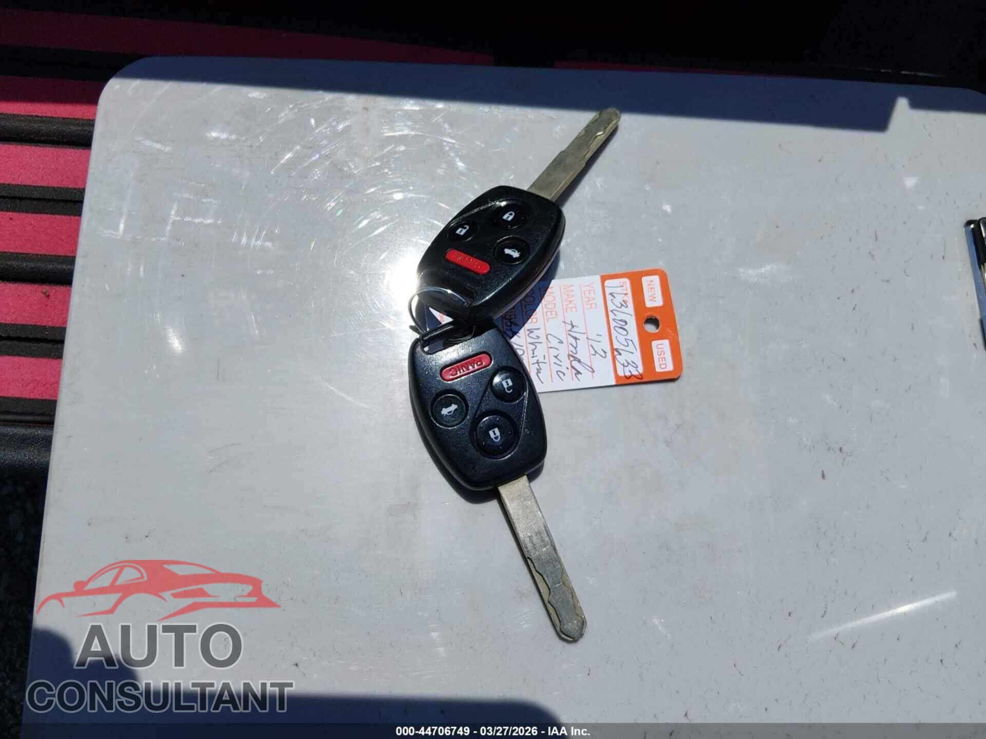 HONDA CIVIC 2012 - 19XFB2F53CE054925