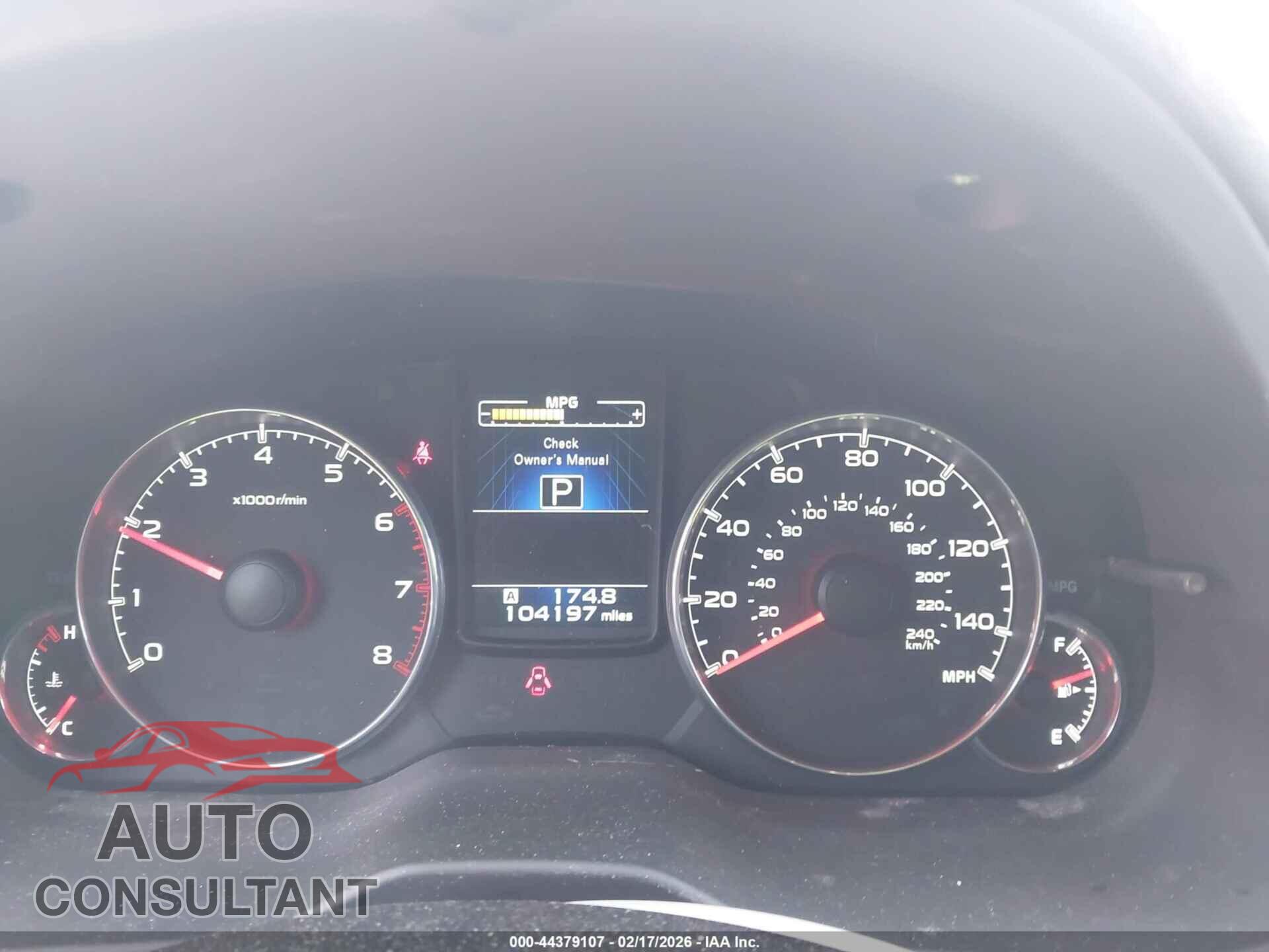 SUBARU OUTBACK 2013 - 4S4BRCPC2D3306939