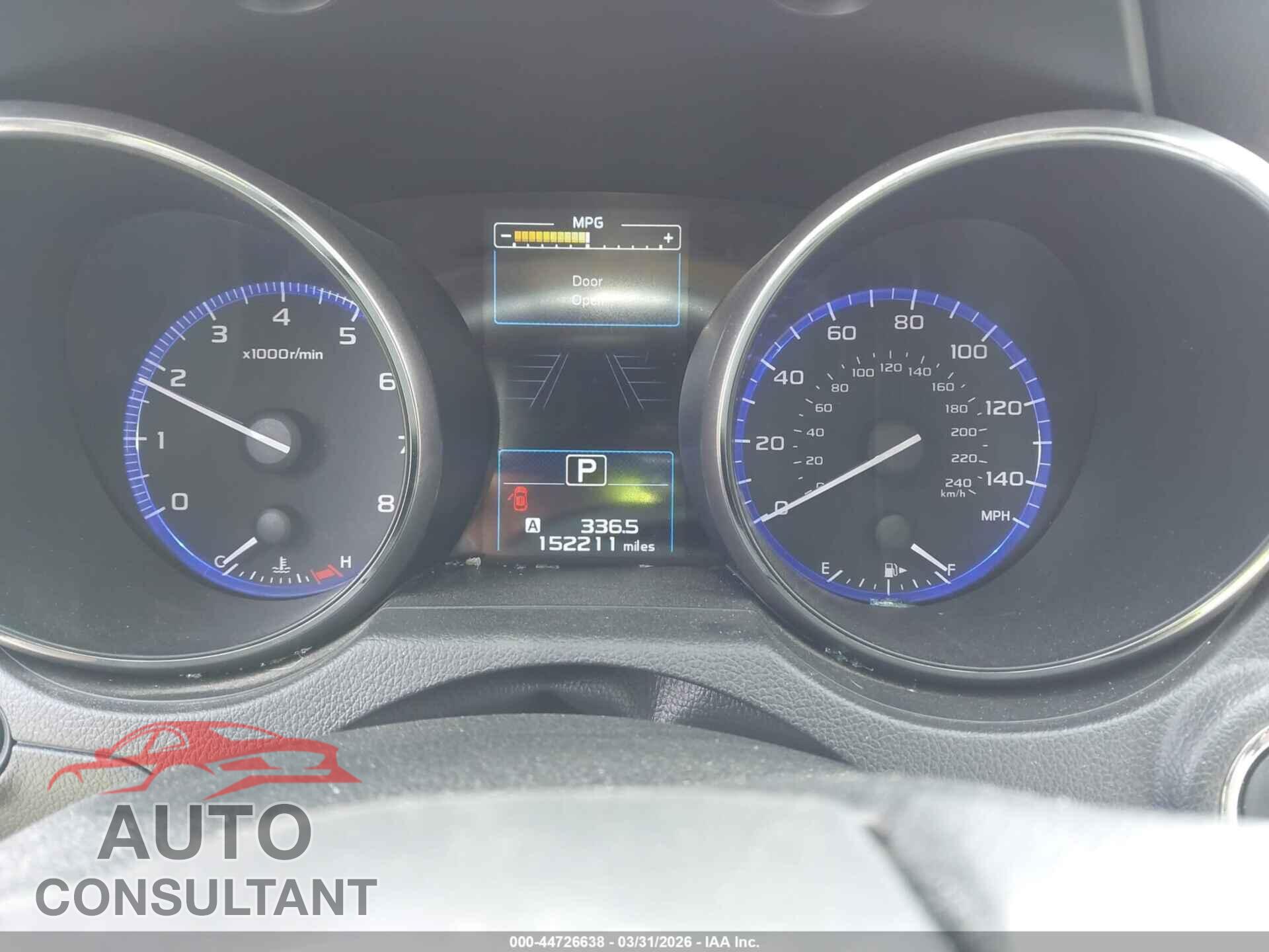 SUBARU OUTBACK 2017 - 4S4BSANC1H3416009