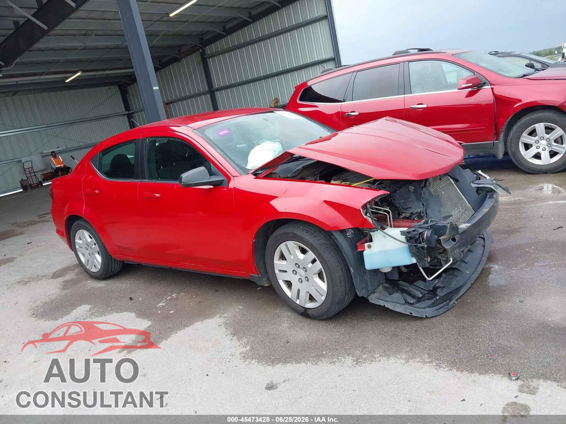 DODGE AVENGER 2013 - 1C3CDZAB8DN588314