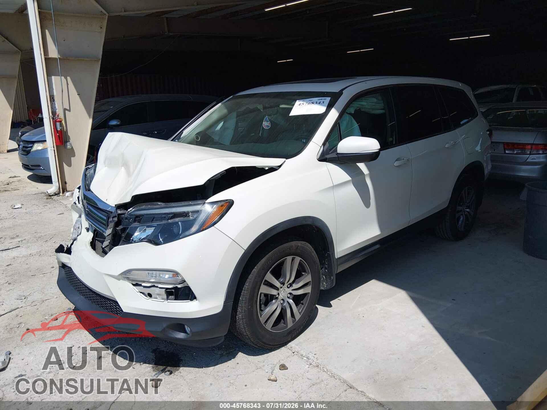 HONDA PILOT 2017 - 5FNYF5H56HB034018