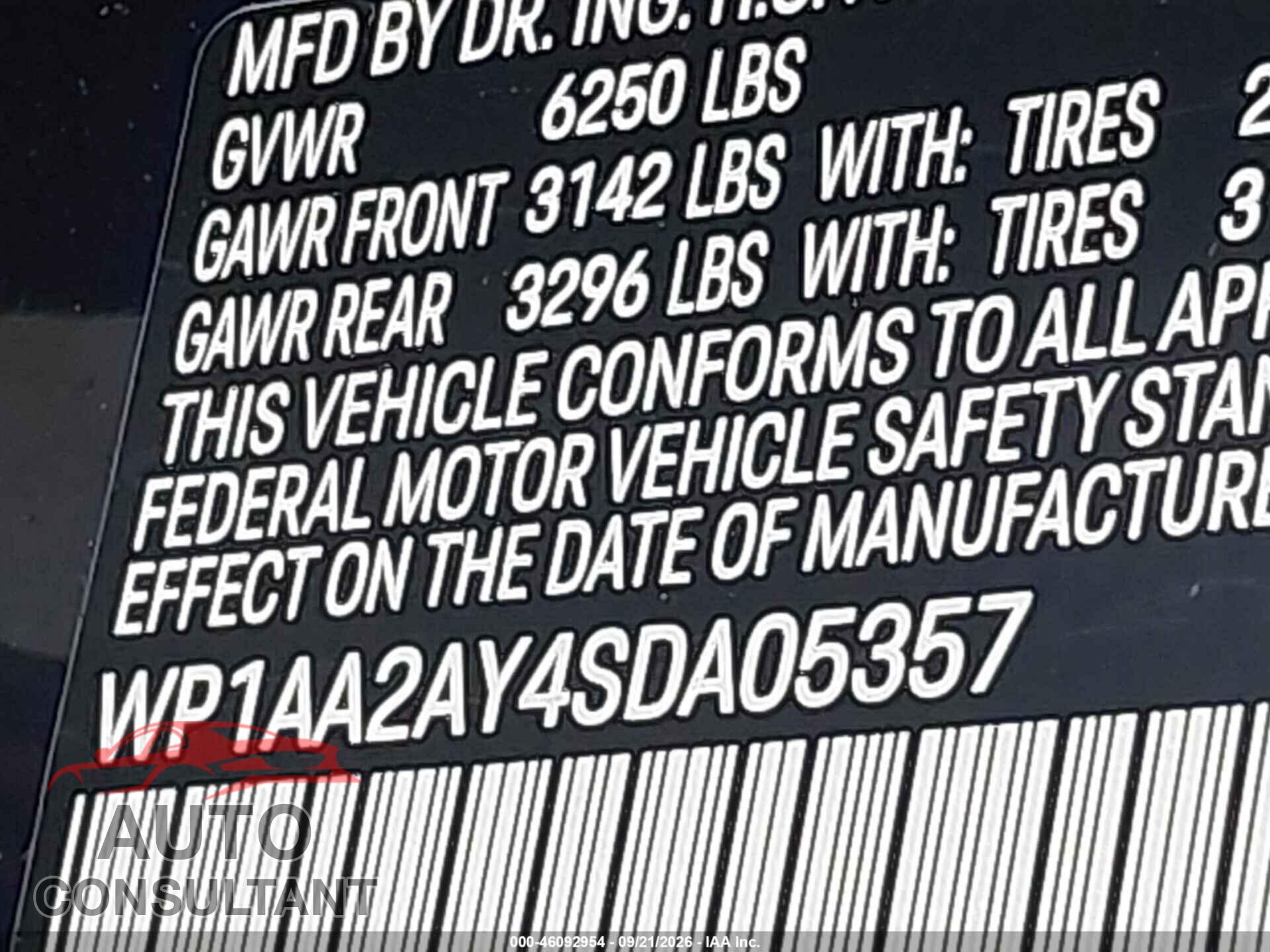 PORSCHE CAYENNE 2025 - WP1AA2AY4SDA05357