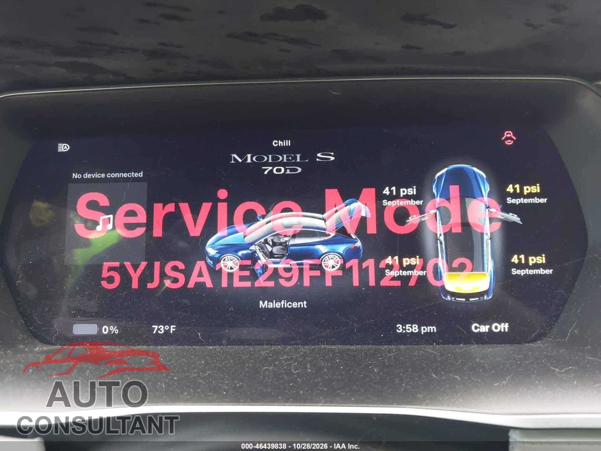 TESLA MODEL S 2015 - 5YJSA1E29FF112702