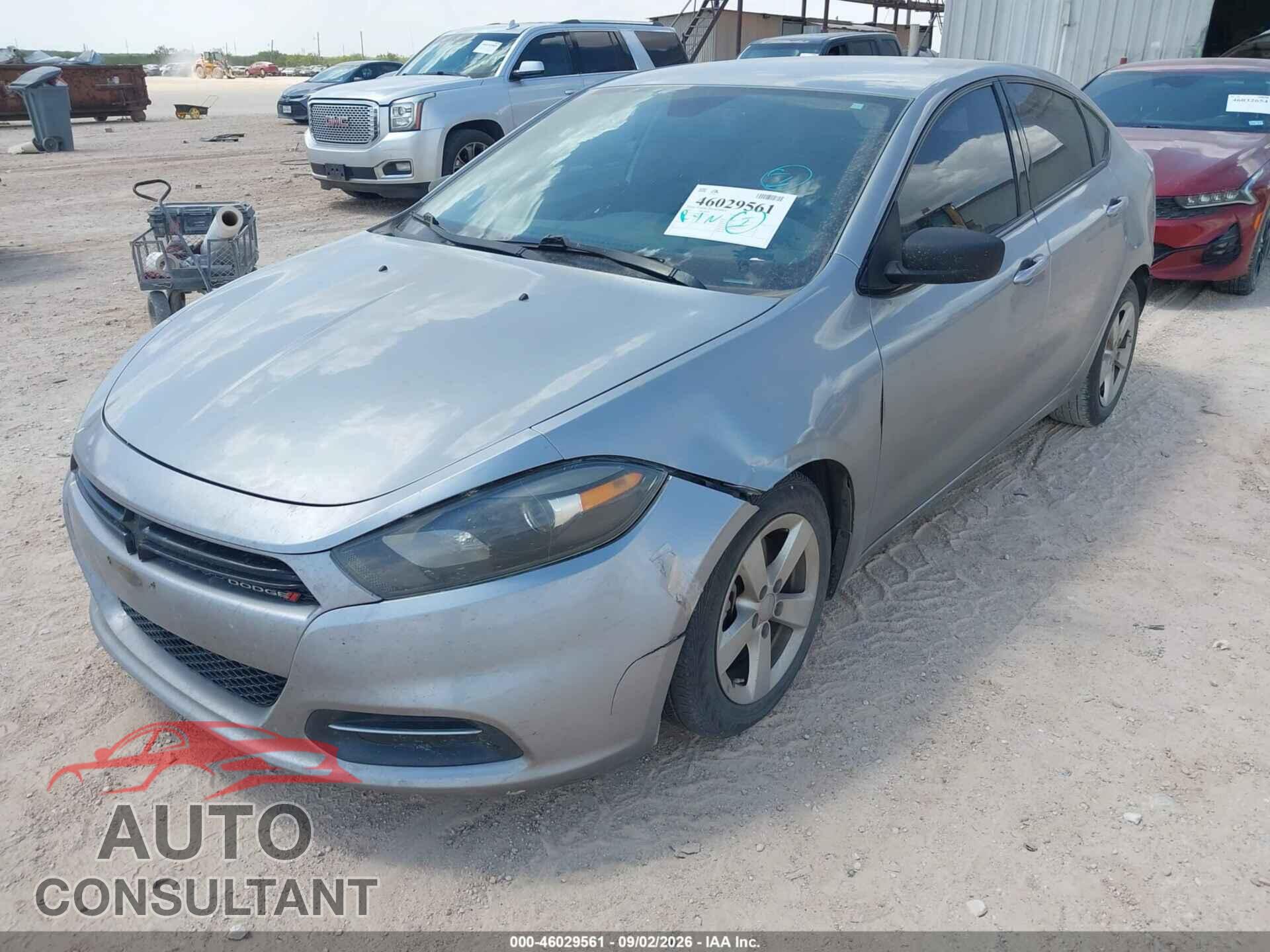 DODGE DART 2015 - 1C3CDFBB3FD227143