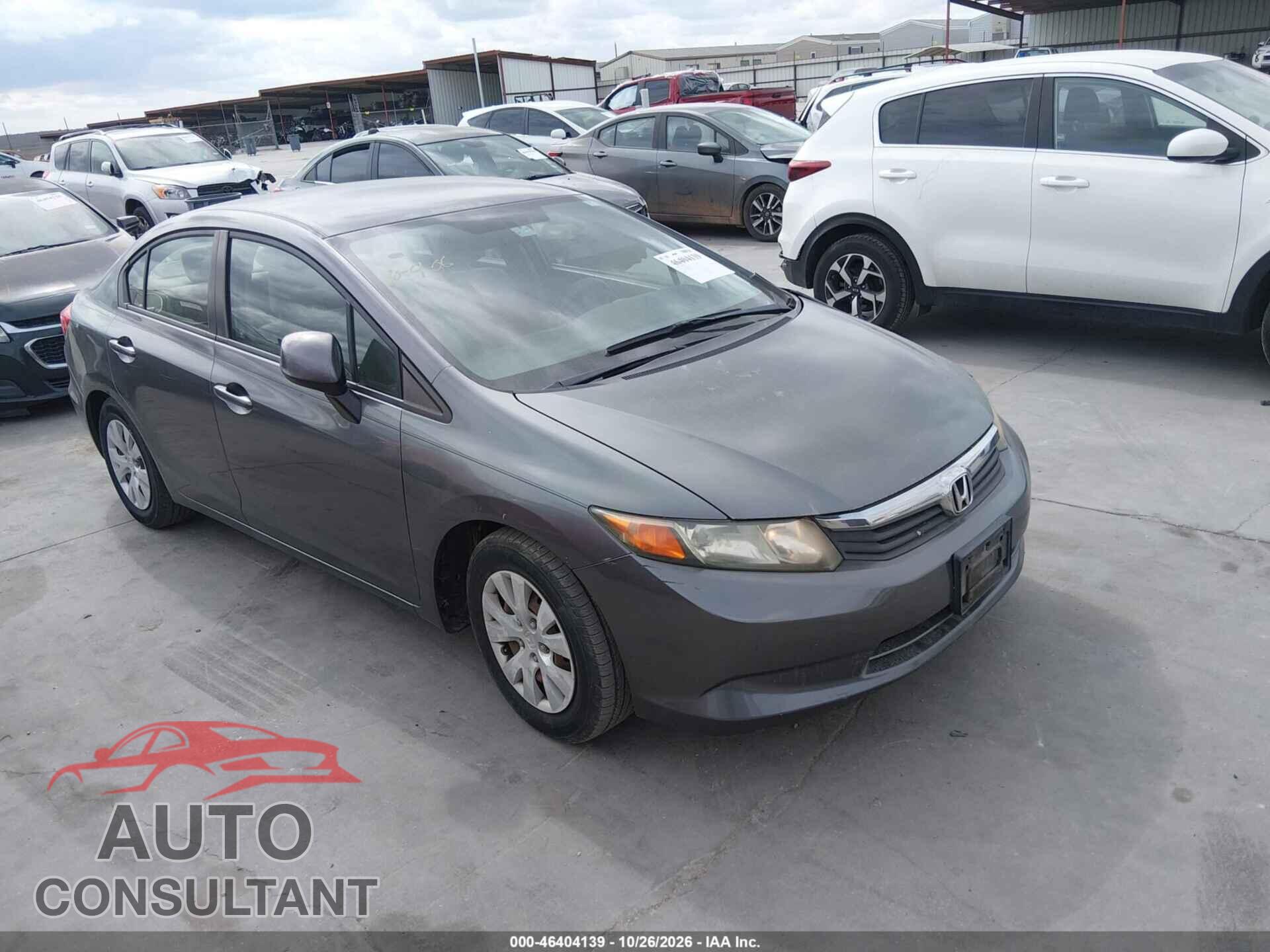 HONDA CIVIC 2012 - 19XFB2F54CE056831