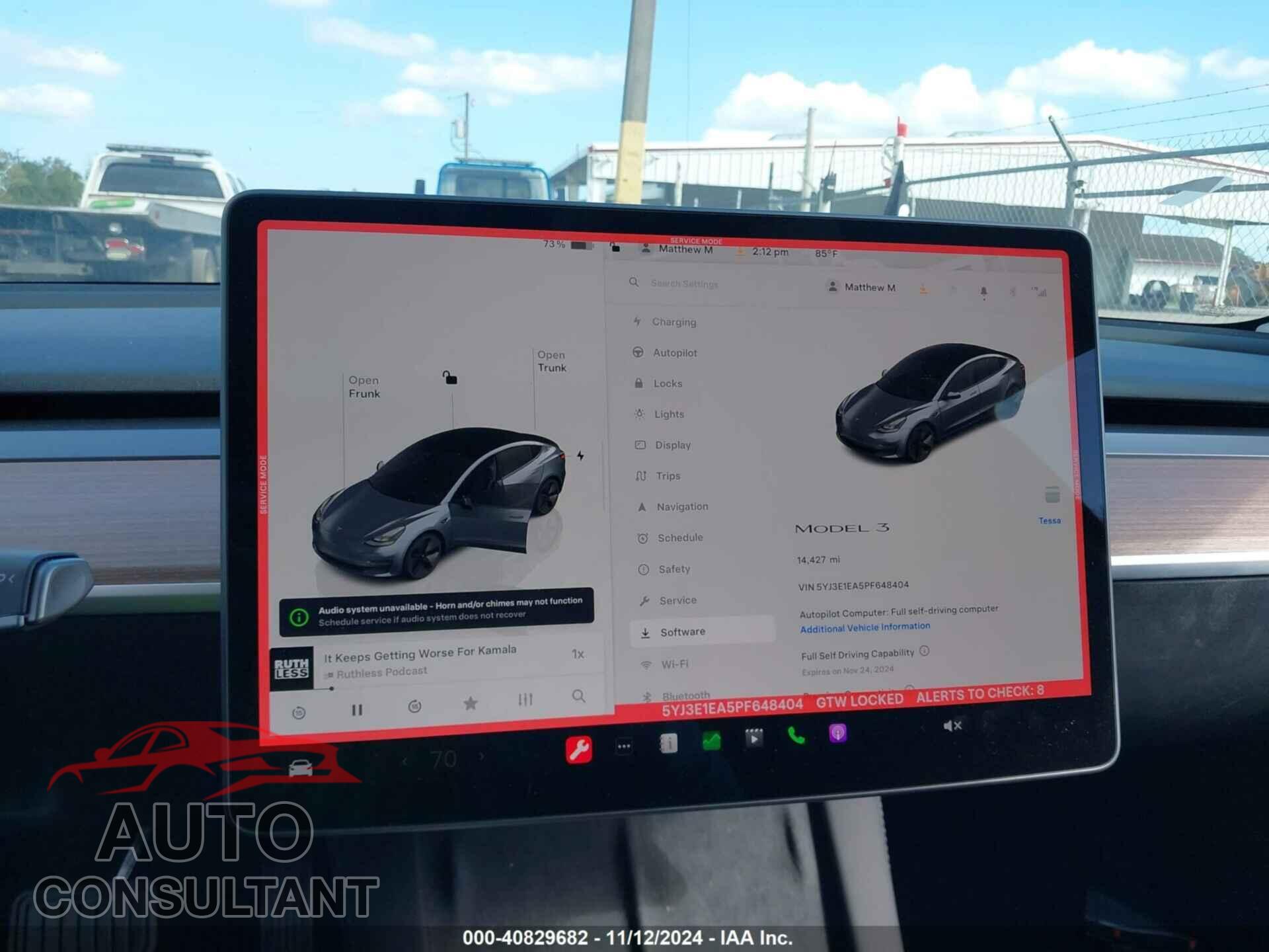 TESLA MODEL 3 2023 - 5YJ3E1EA5PF648404