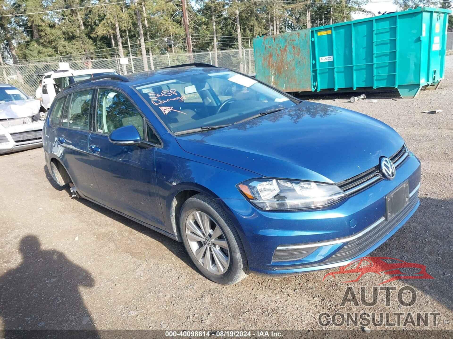 VOLKSWAGEN GOLF SPORTWAGEN 2019 - 3VW117AUXKM507738