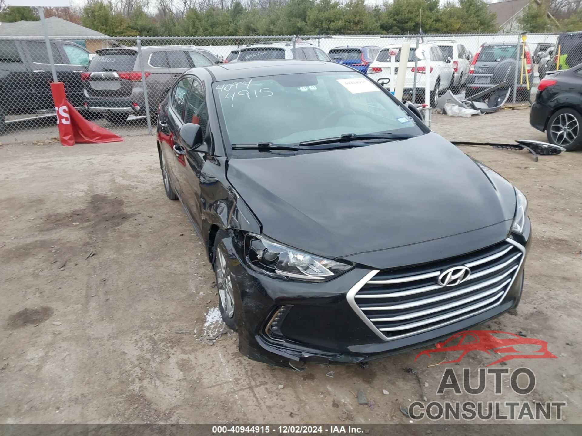 HYUNDAI ELANTRA 2018 - 5NPD84LF9JH379103
