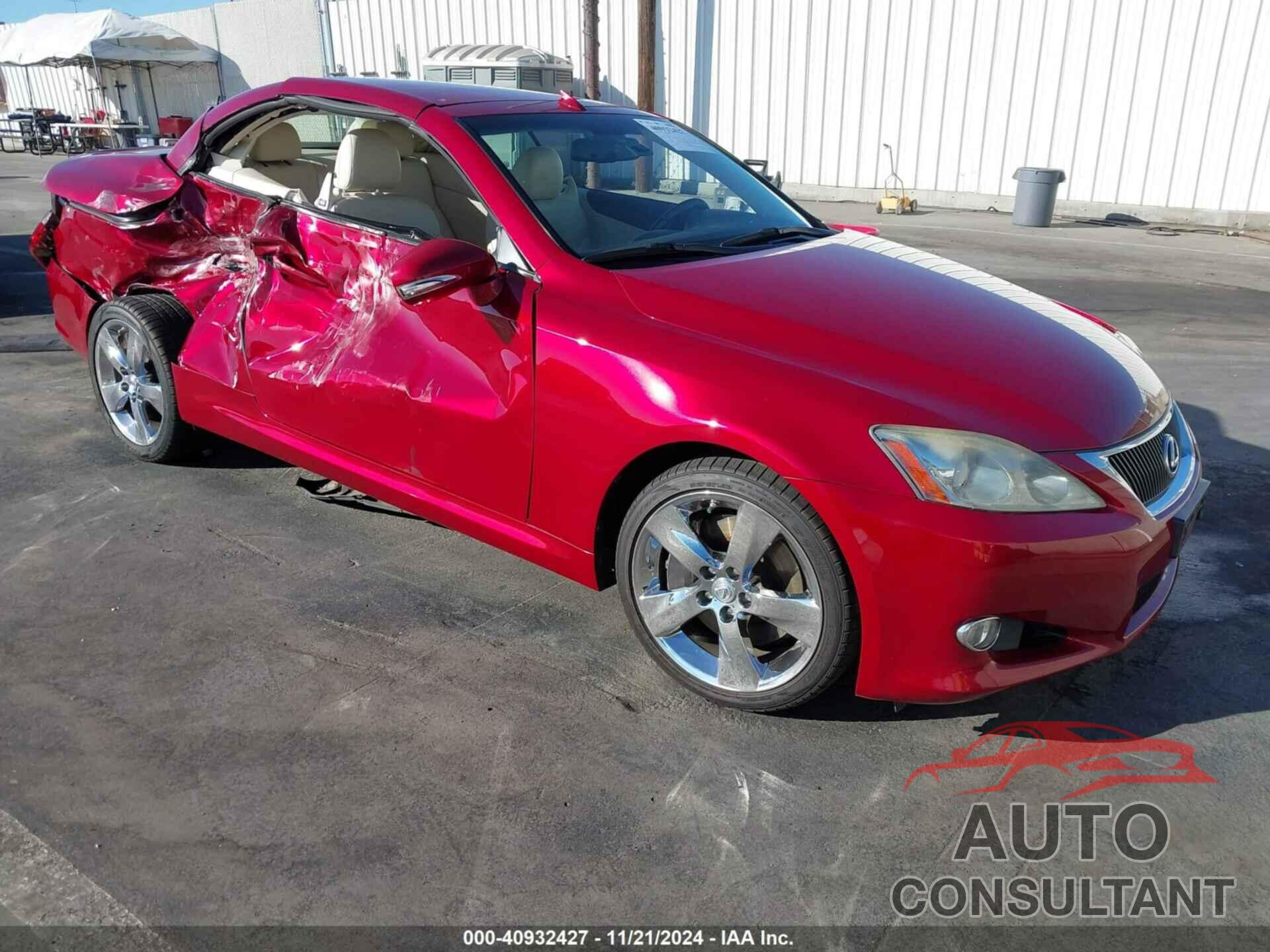 LEXUS IS 350C 2010 - JTHFE2C26A2502908