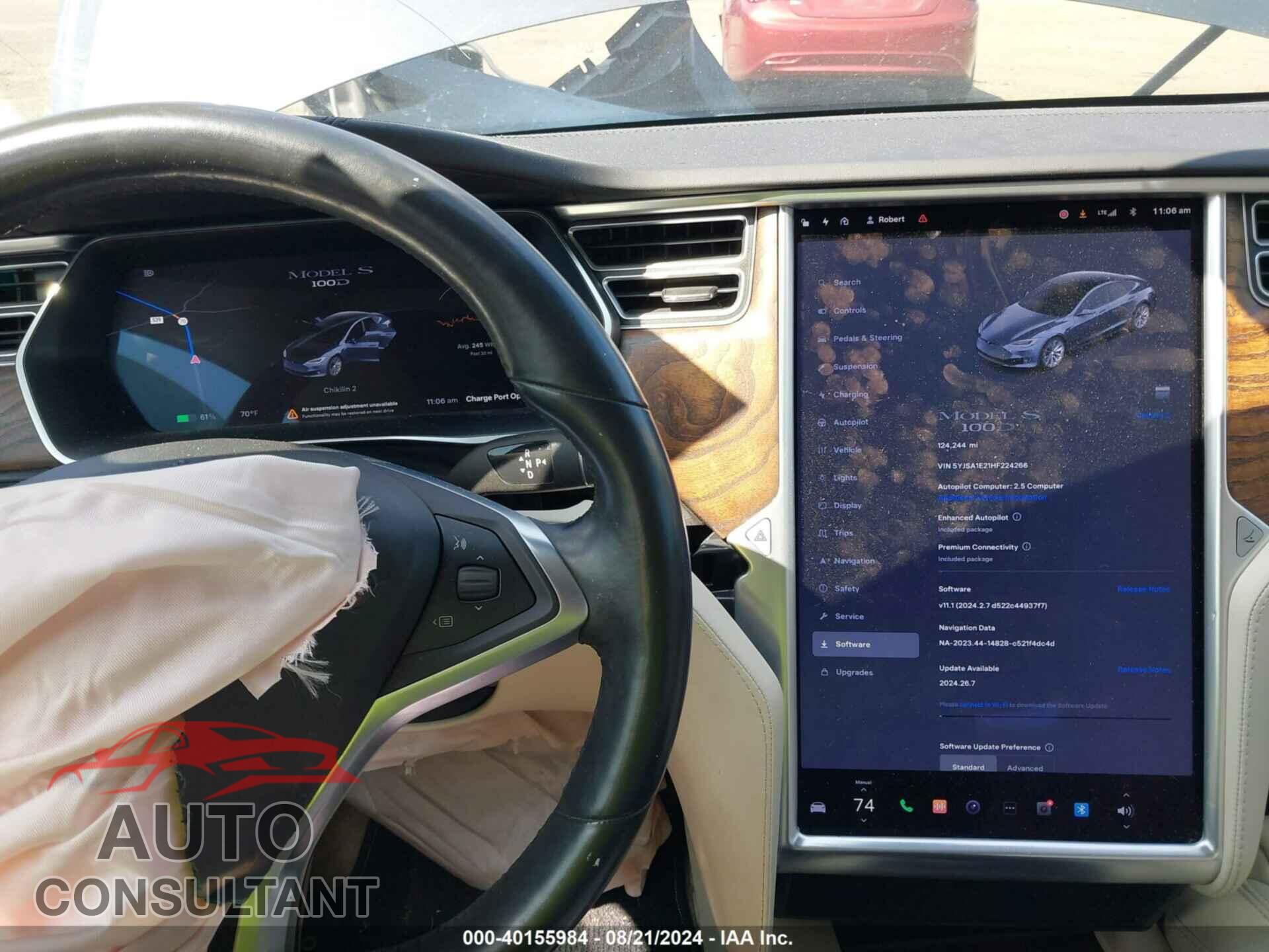 TESLA MODEL S 2017 - 5YJSA1E21HF224266