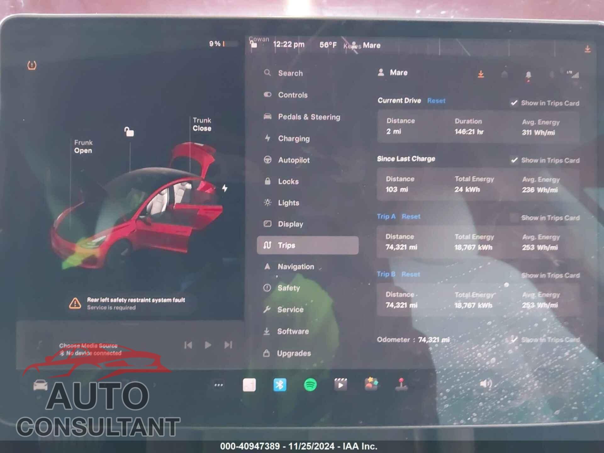 TESLA MODEL 3 2022 - 5YJ3E1EA9NF162126