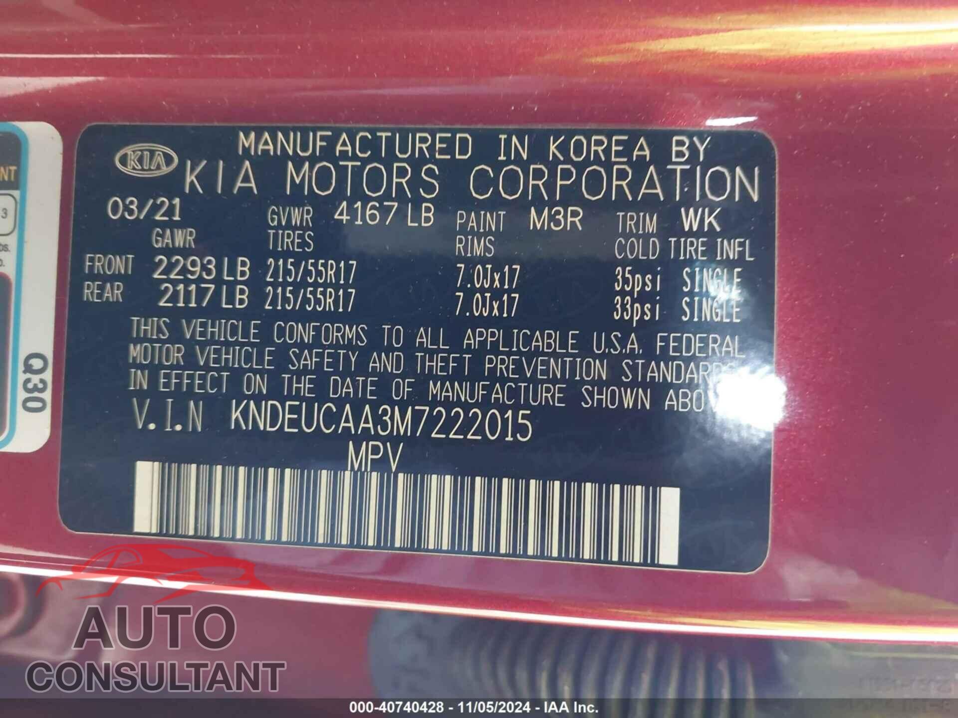 KIA SELTOS 2021 - KNDEUCAA3M7222015