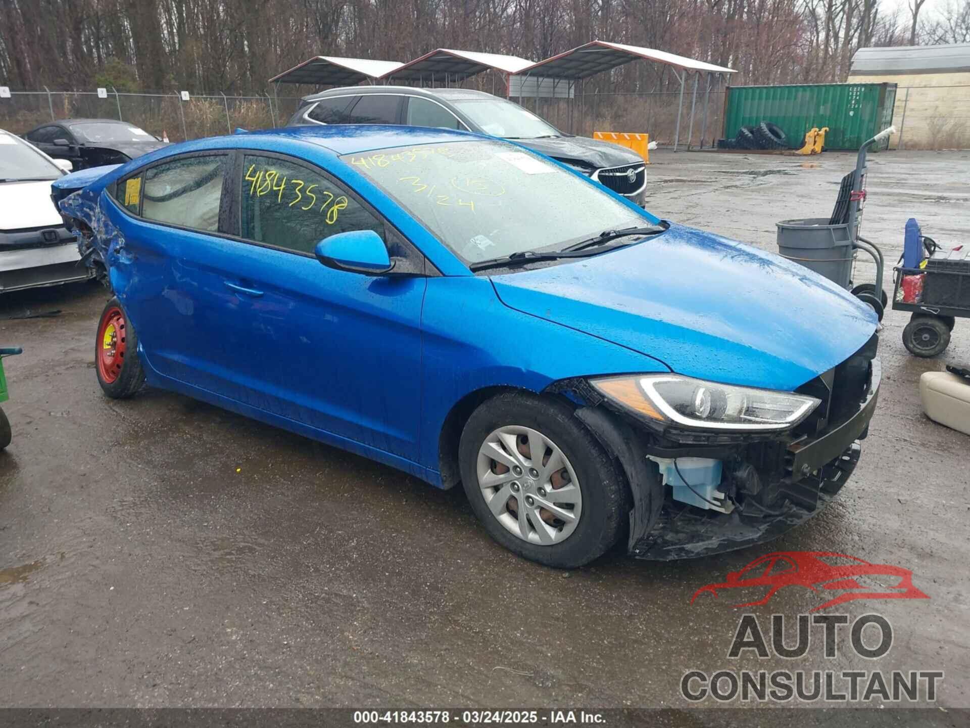HYUNDAI ELANTRA 2017 - KMHD74LF6HU123080