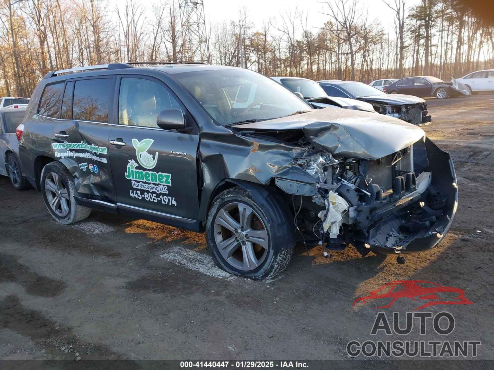 TOYOTA HIGHLANDER 2012 - 5TDDK3EH0CS148002