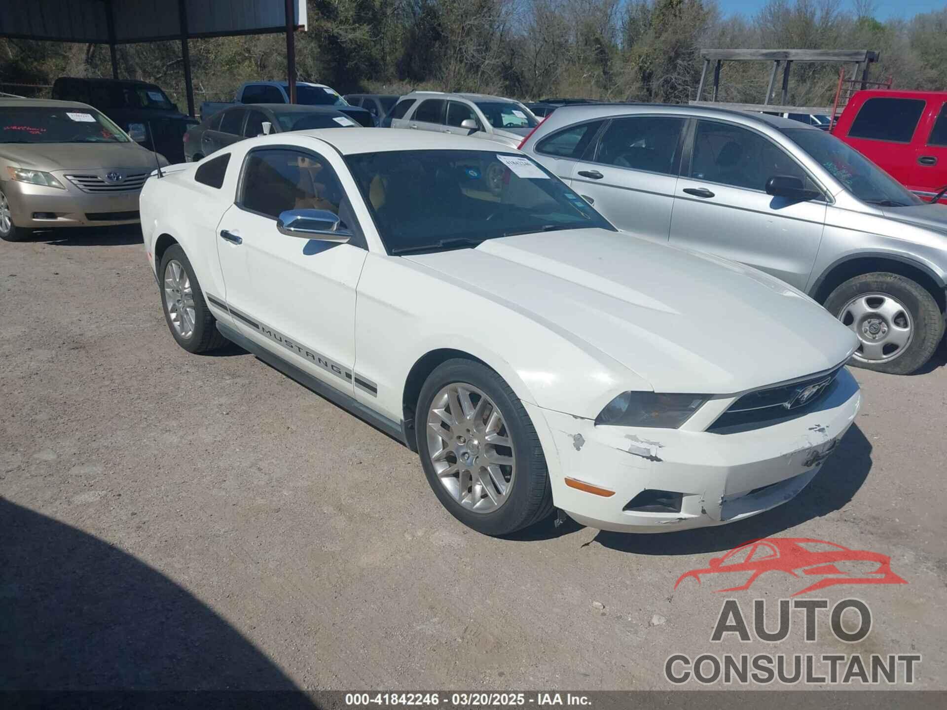 FORD MUSTANG 2012 - 1ZVBP8AM7C5237562