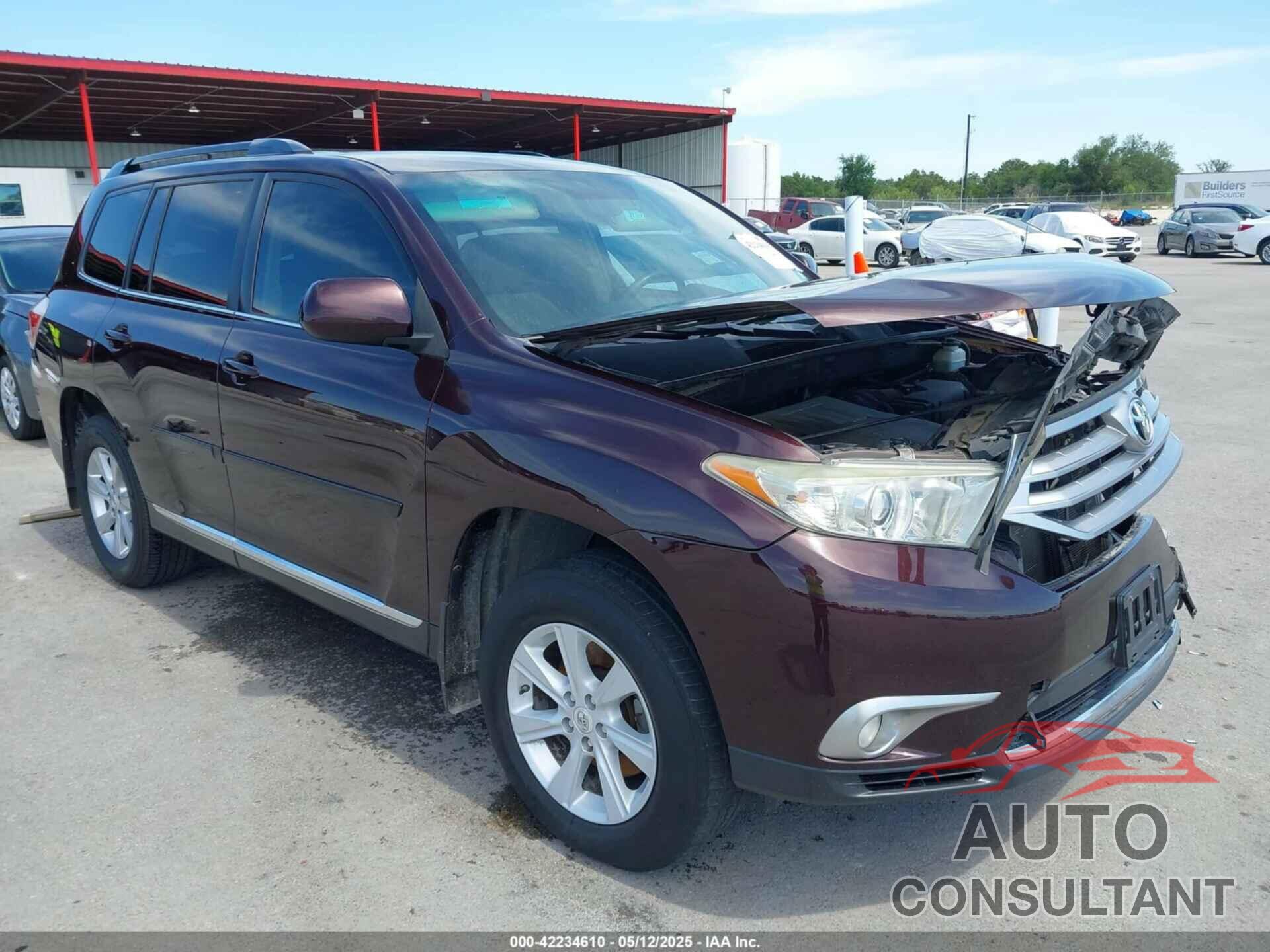TOYOTA HIGHLANDER 2012 - 5TDZK3EHXCS087540