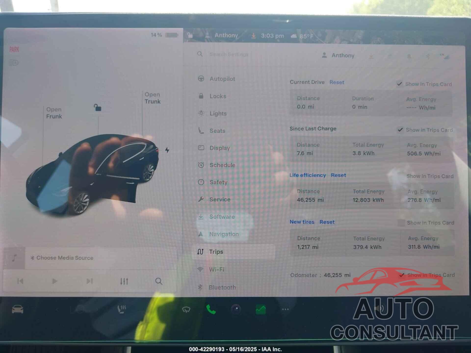 TESLA MODEL 3 2018 - 5YJ3E1EB9JF086703