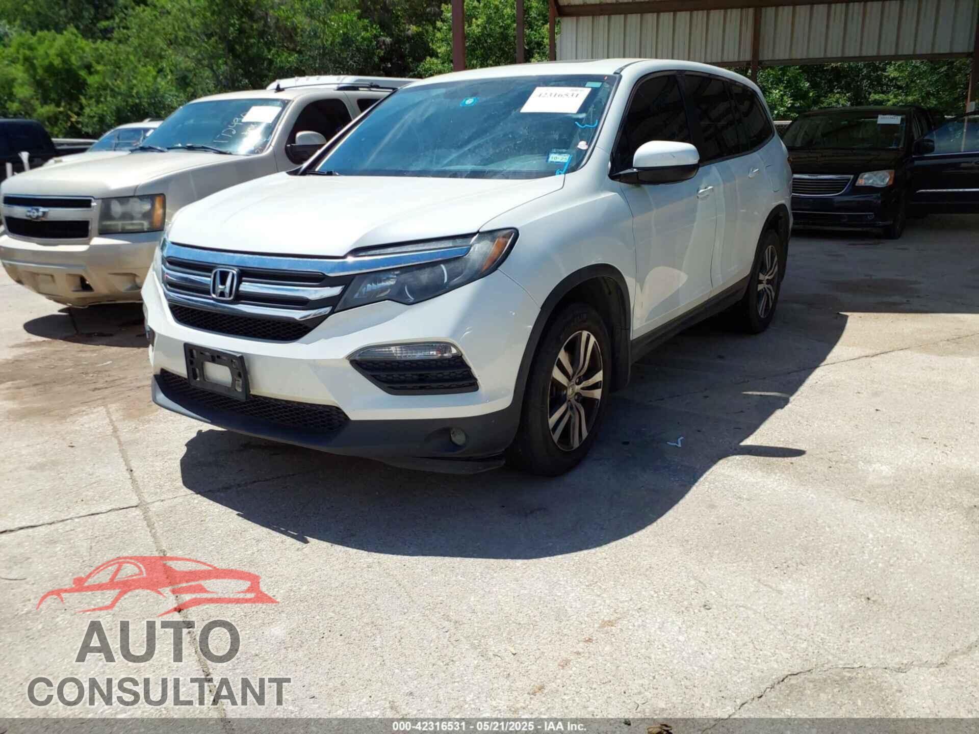 HONDA PILOT 2016 - 5FNYF5H53GB016137