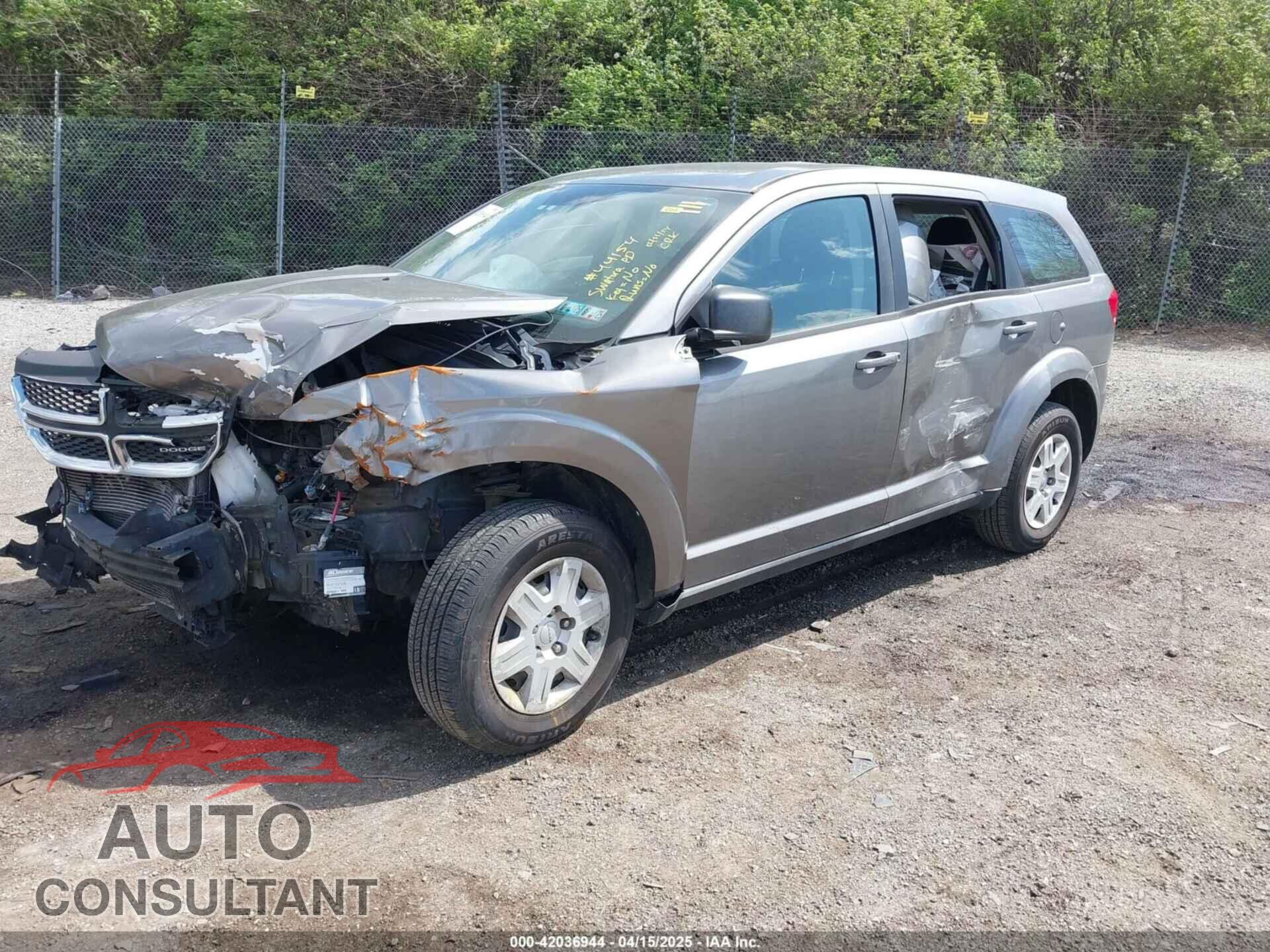 DODGE JOURNEY 2012 - 3C4PDCAB3CT204108